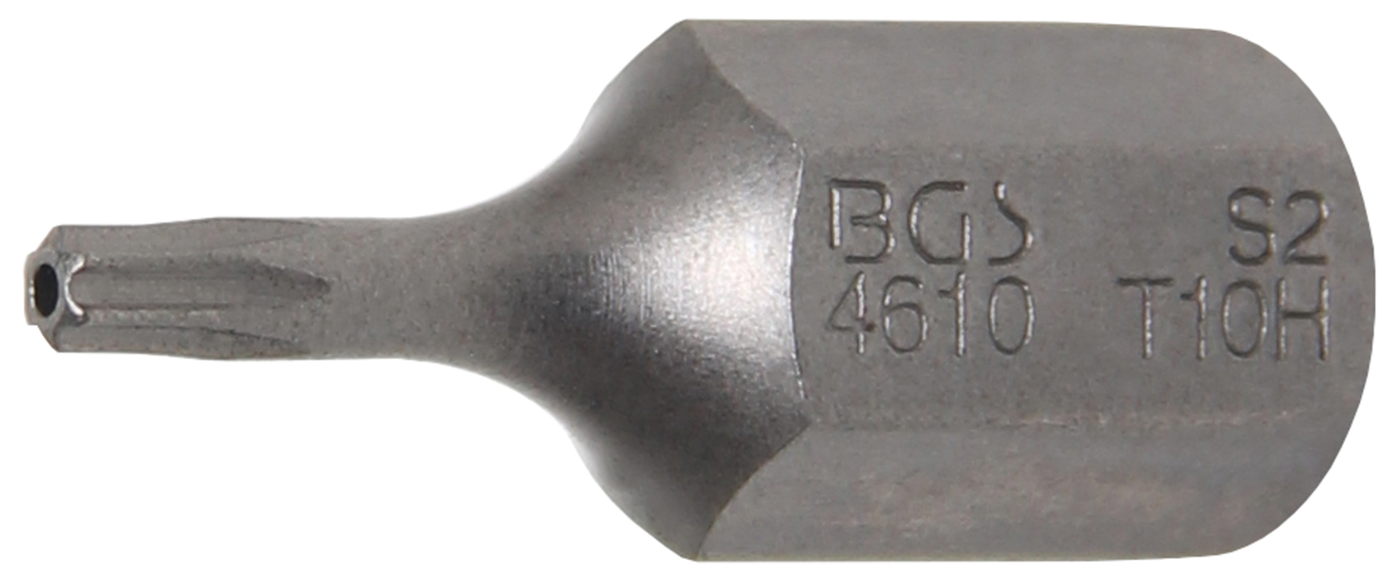 BGS Bit | Antrieb Außensechskant 10 mm (3/8") | T-Profil (für Torx) mit Bohrung T10