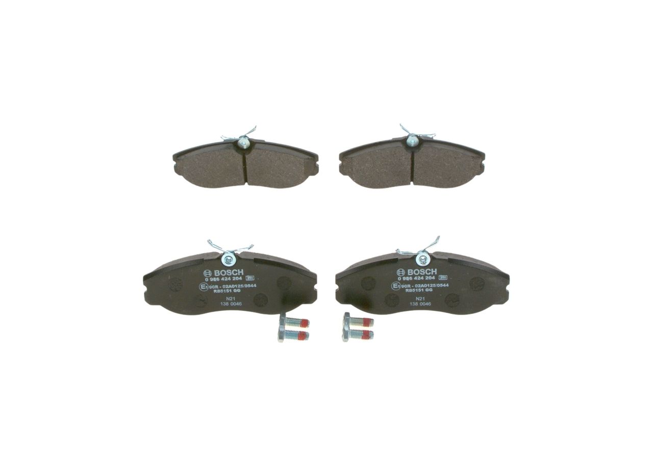 Bremsbelagsatz, Scheibenbremse