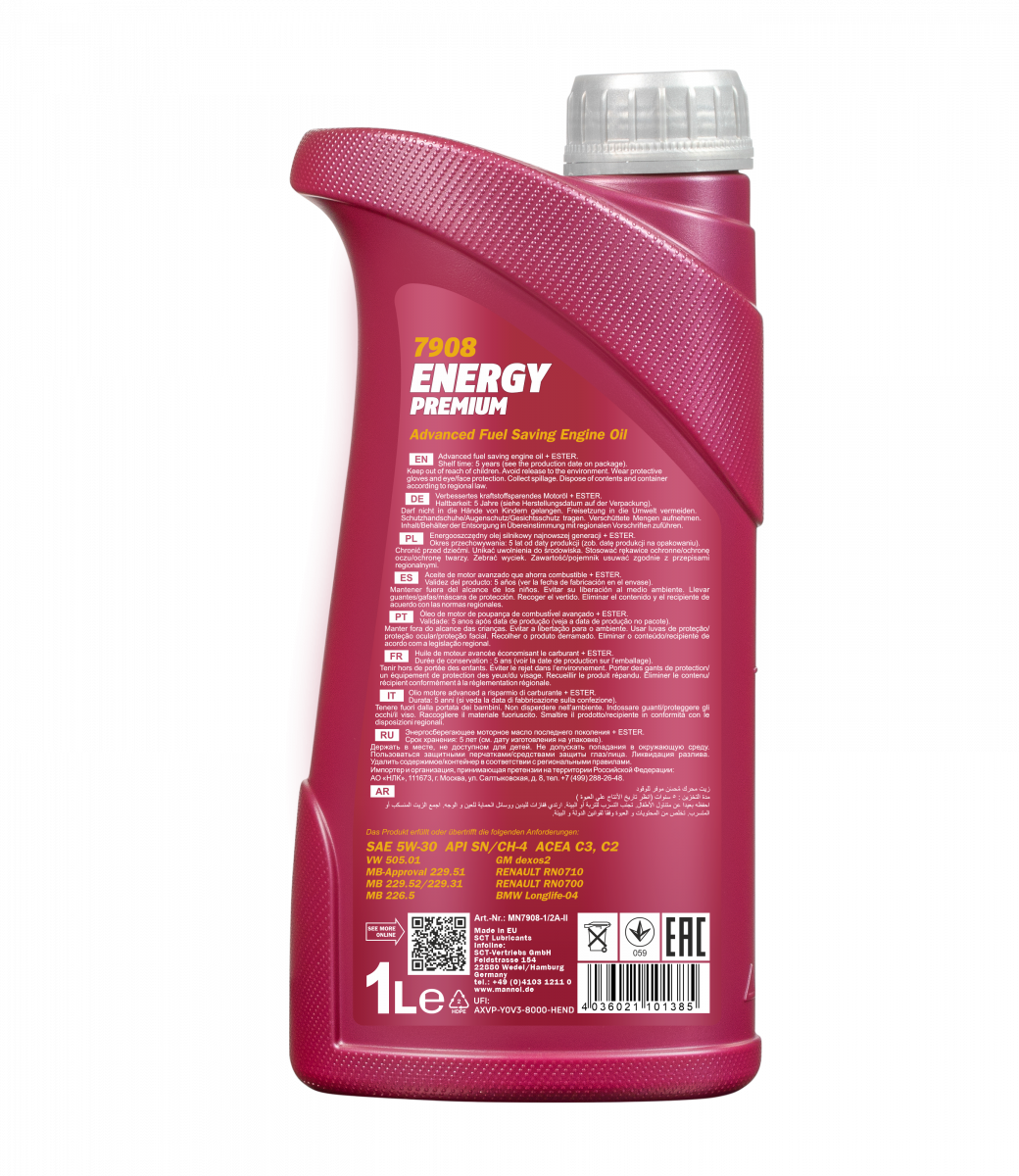 5W-30 Mannol 7908 Energy Premium Motoröl 1 Liter
