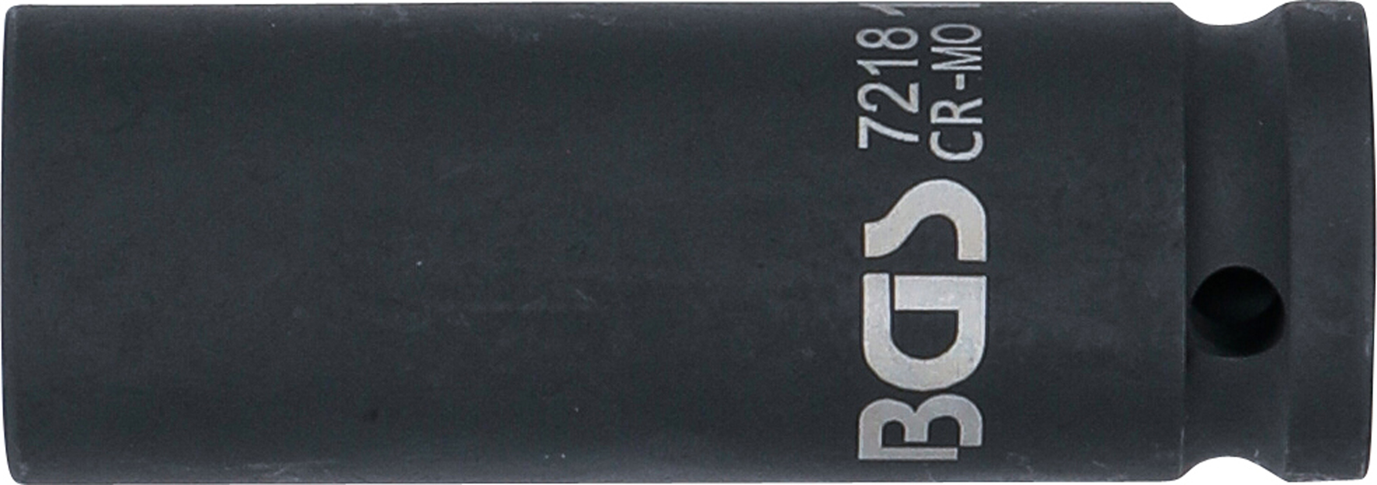 BGS Kraft-Steckschlüssel-Einsatz Sechskant, tief | Antrieb Innenvierkant 12,5 mm (1/2") | SW 18 mm