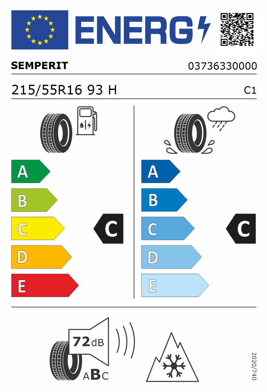 215/55R16 93H Semperit Speed-Grip 5 M+S Winterreifen