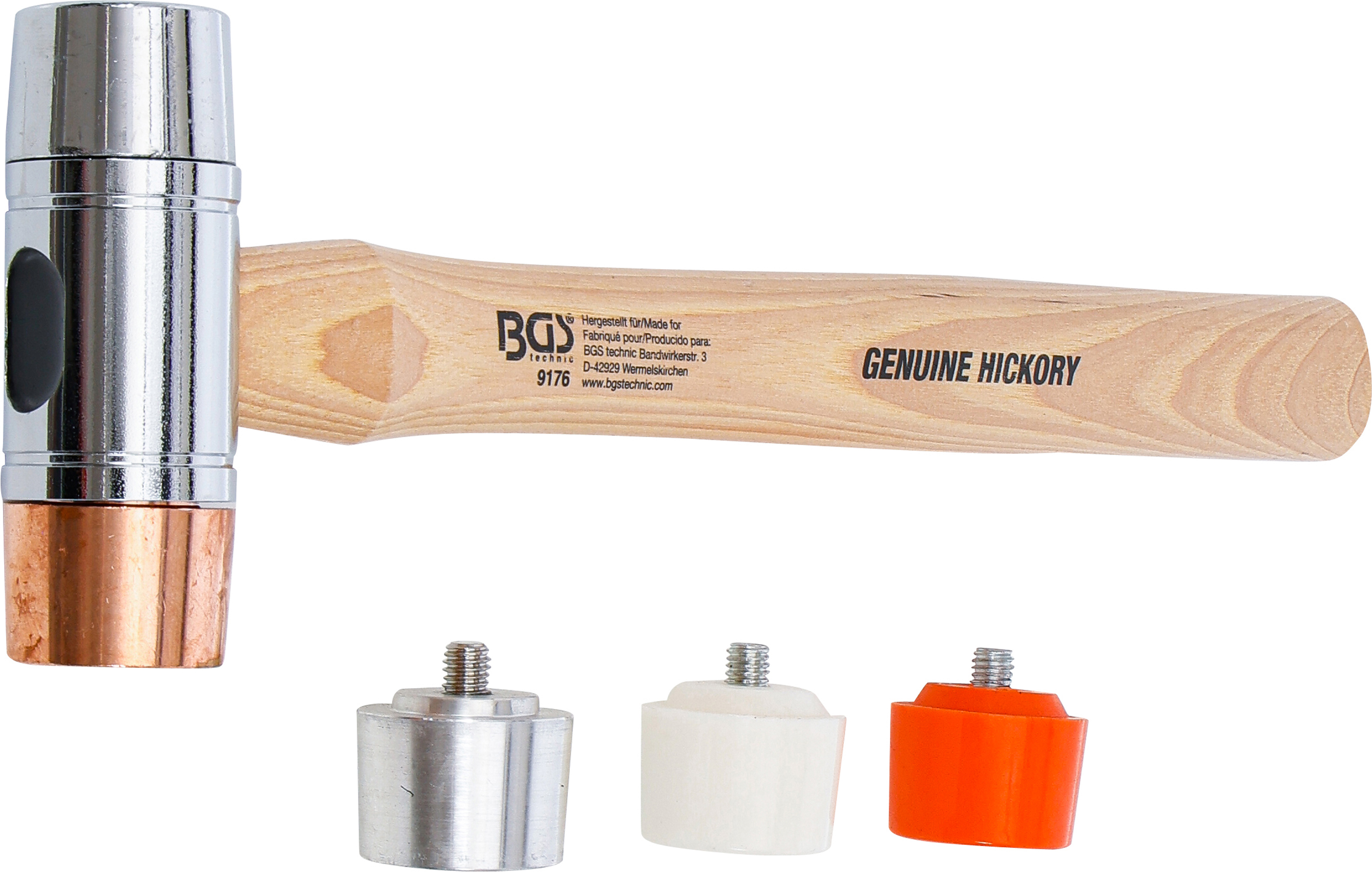 BGS Wechselkopf-Hammer | Hickory-Stiel | Ø 35 mm