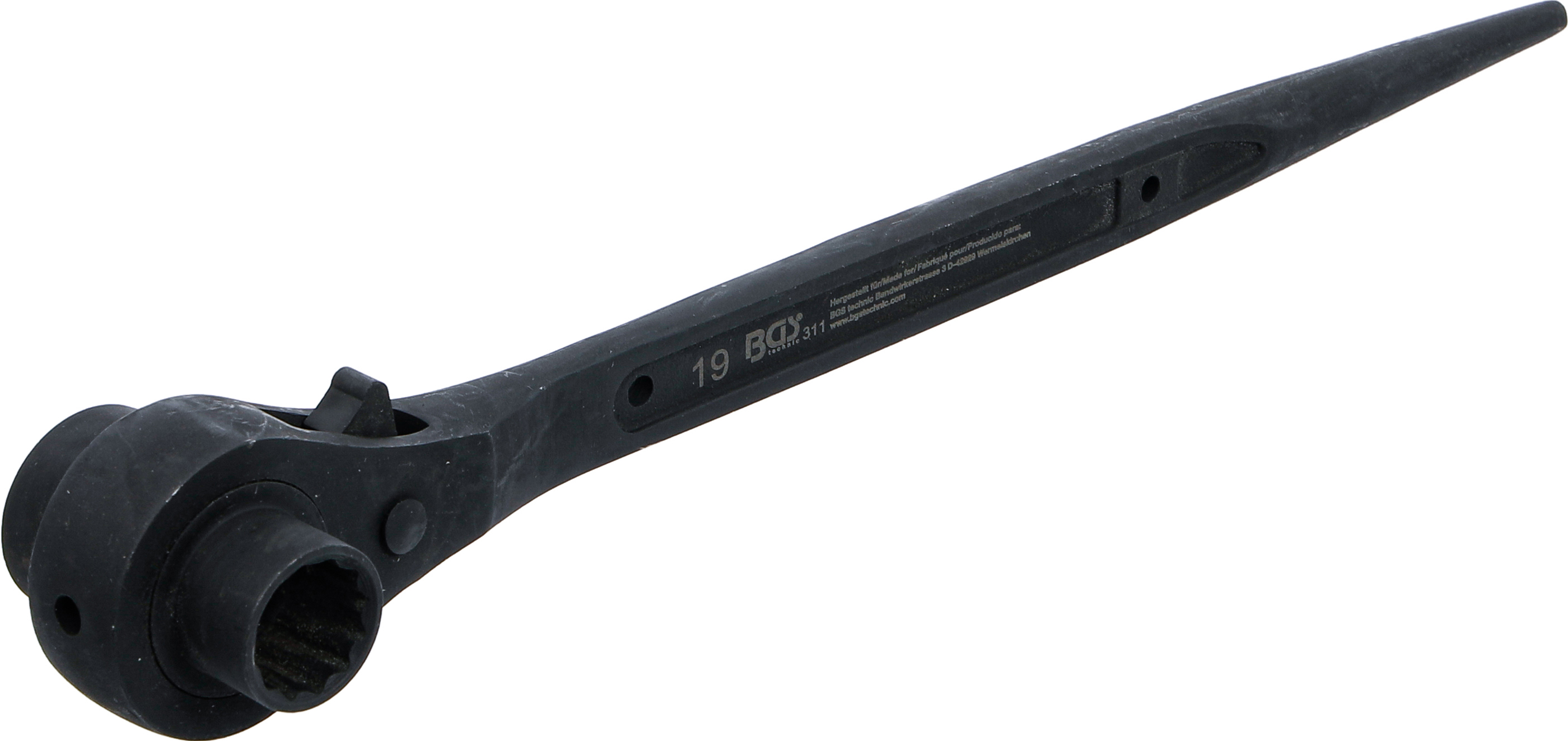 BGS Gerüstbauer-Knarre | SW 19 x 24 mm