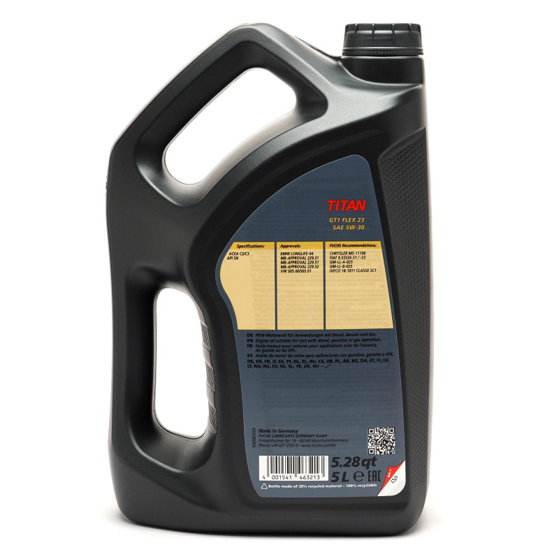 5W-30 Fuchs Titan GT1 Flex C23 Motoröl 5 Liter