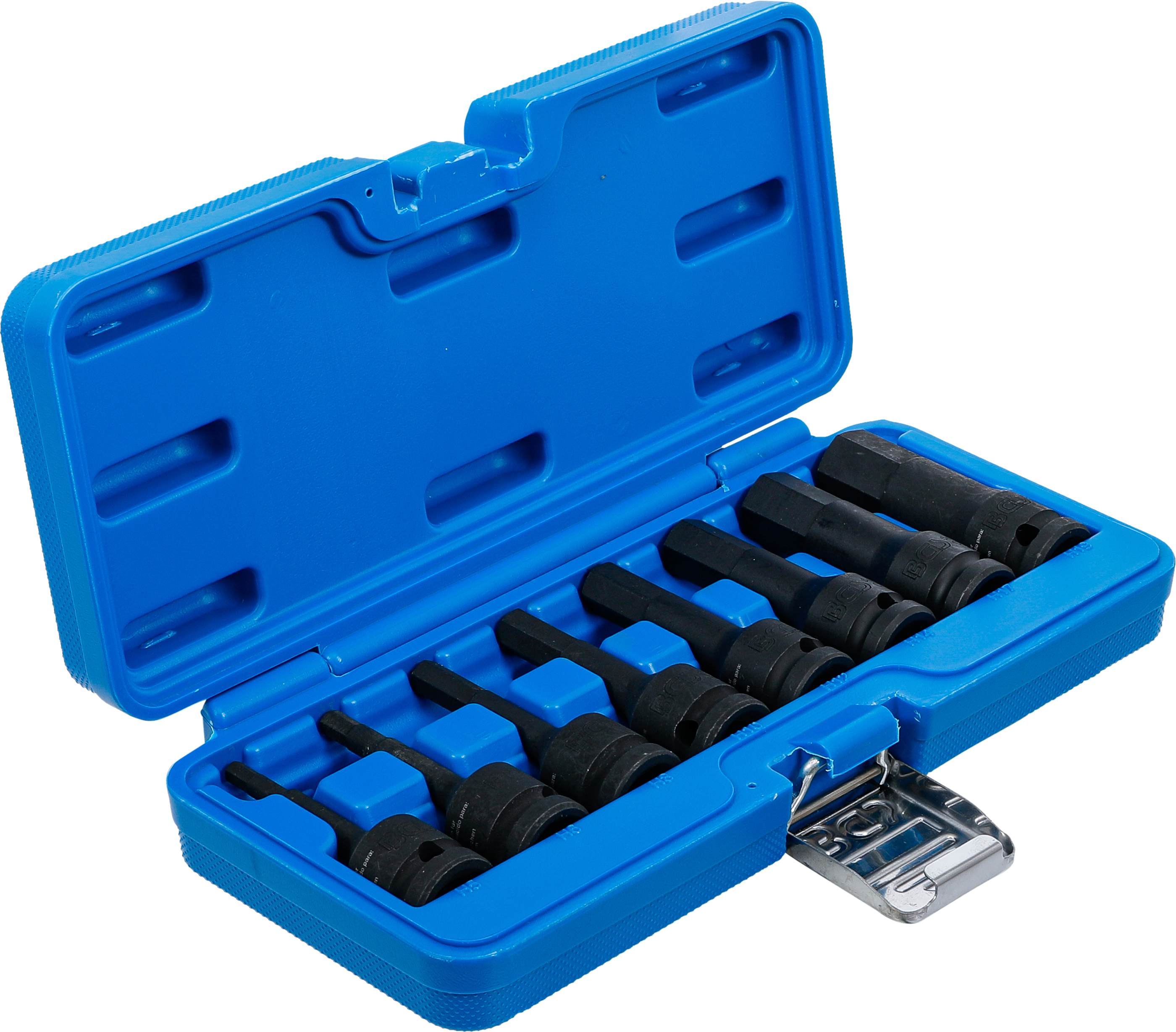 BGS Kraft-Bit-Einsatz-Satz | Antrieb Innenvierkant 12,5 mm (1/2") | Innensechskant 5 - 19 mm | 8-tlg.