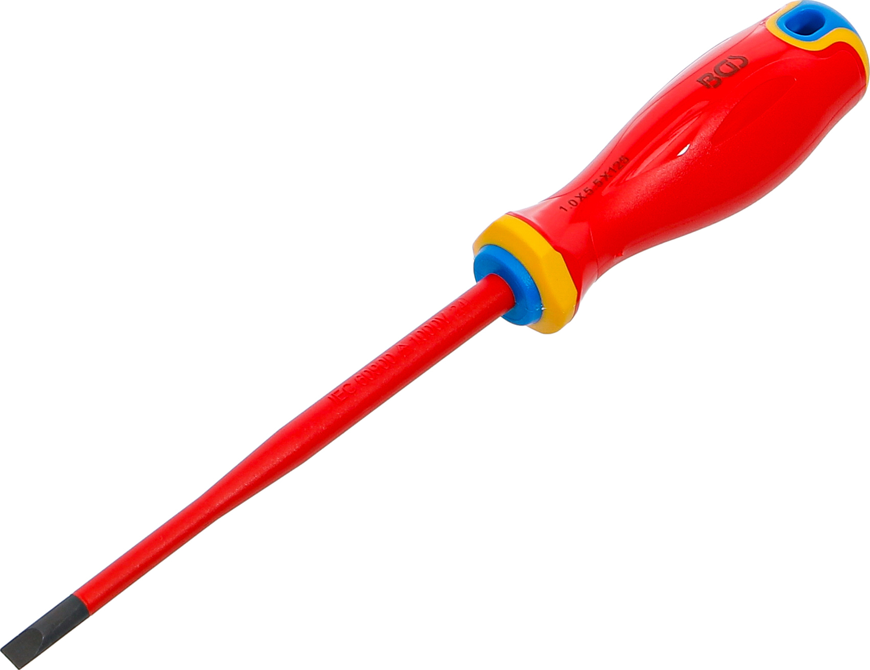 BGS VDE-Schraubendreher | extra dünne Spitze | Schlitz 5,5 mm