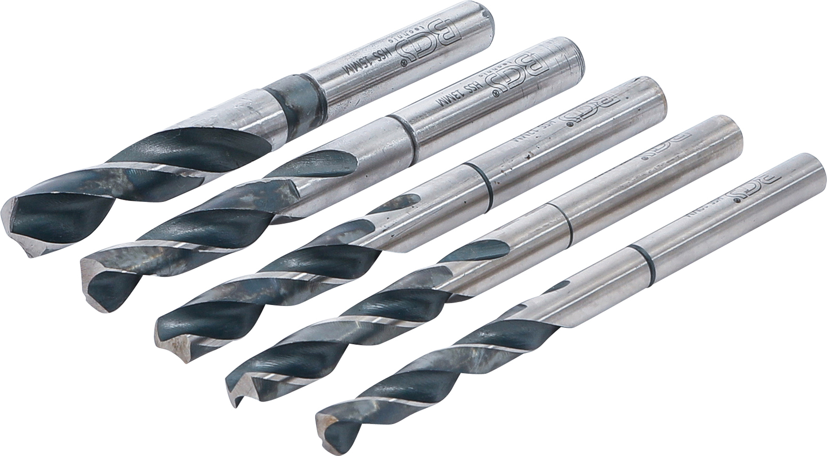 BGS HSS-Bohrer-Satz | 10 - 11 - 12 - 13 - 15 mm | 5-tlg.