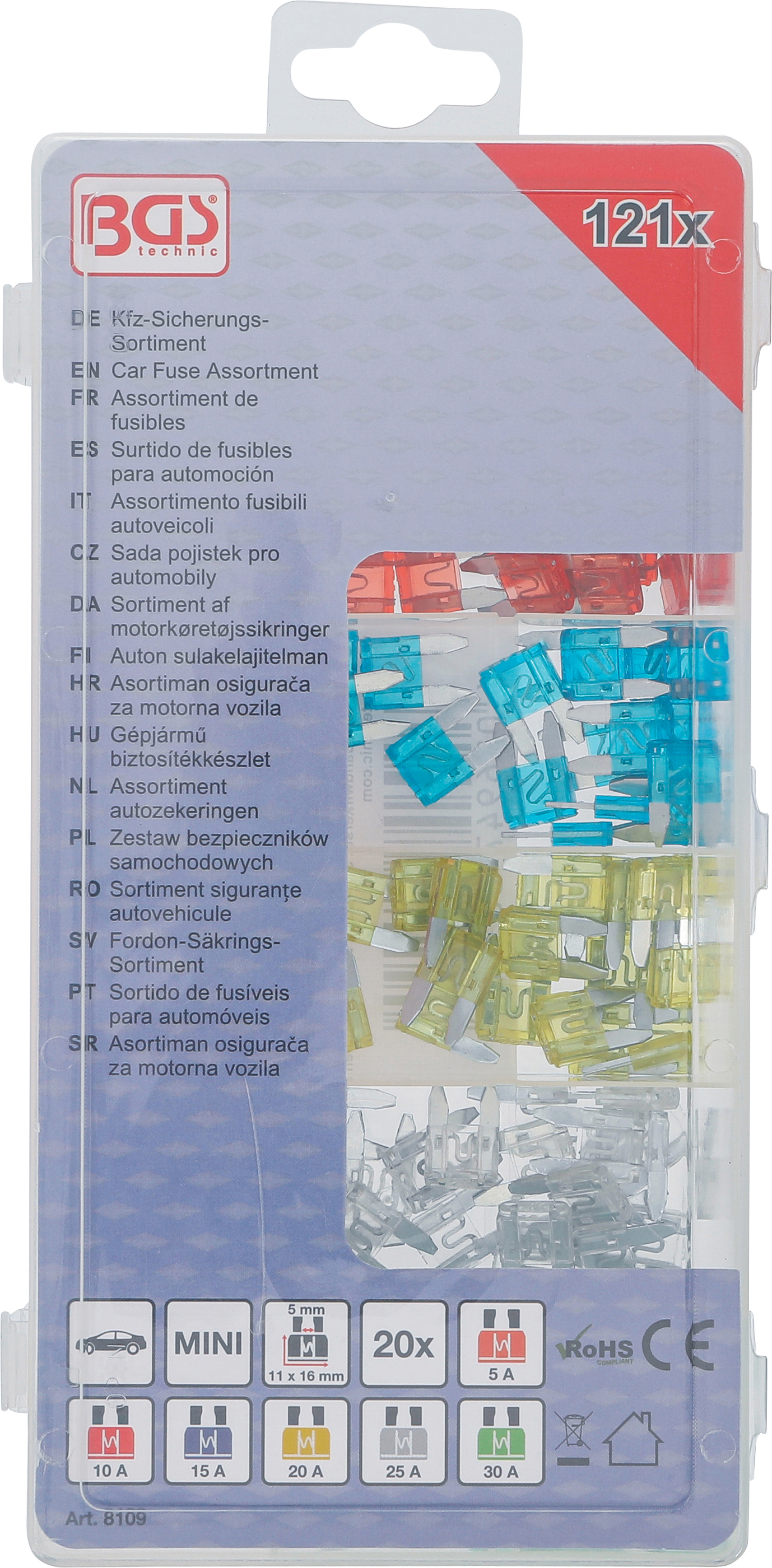 BGS Kfz-Sicherungs-Sortiment | MINI | 121-tlg.