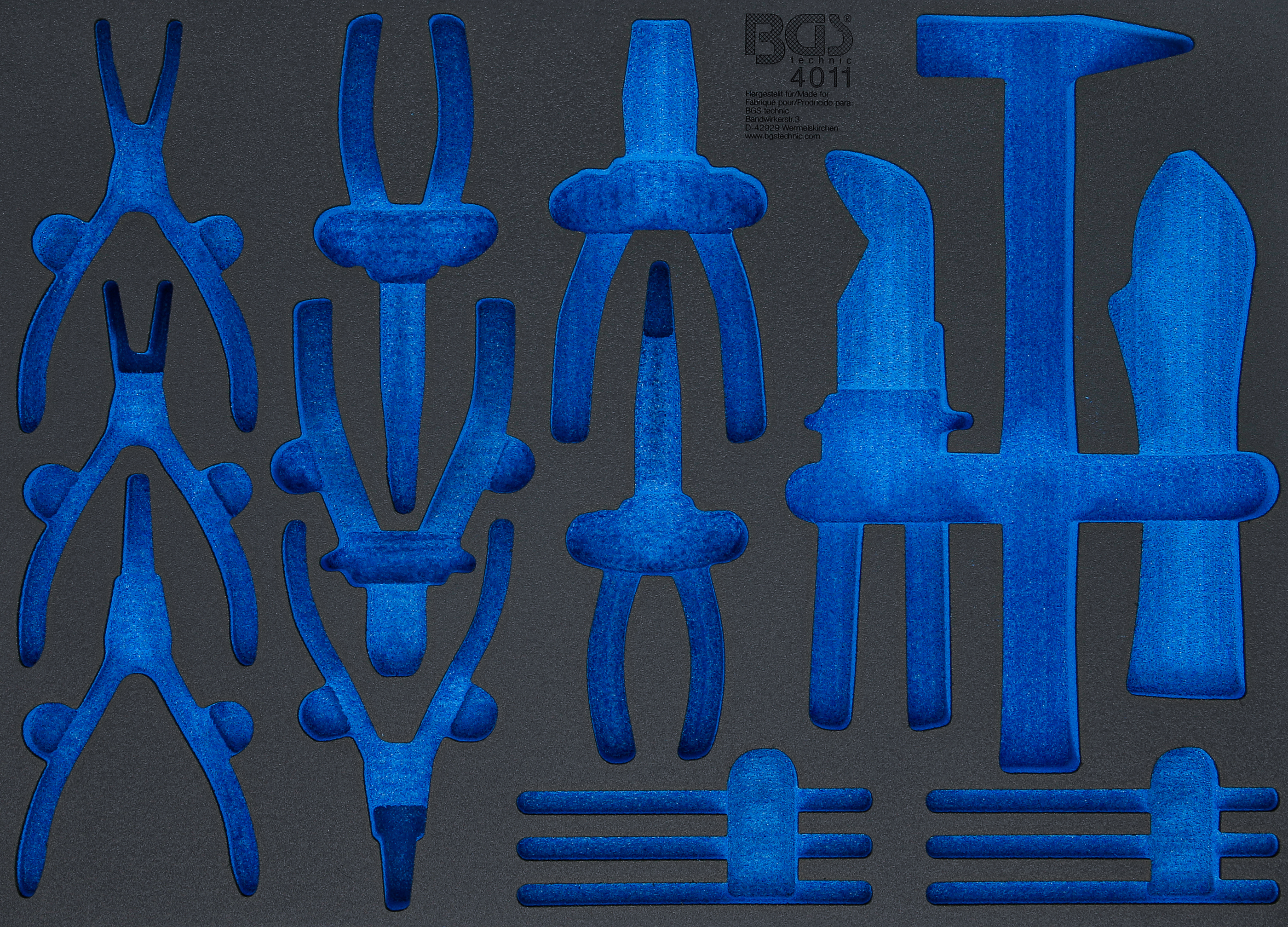 BGS Werkstattwageneinlage 3/3 | leer | für Art. 4011