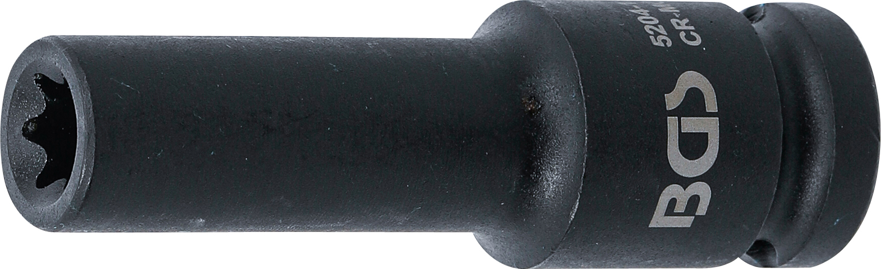 BGS Kraft-Steckschlüssel-Einsatz E-Profil, tief | Antrieb Innenvierkant 12,5 mm (1/2") | SW E12