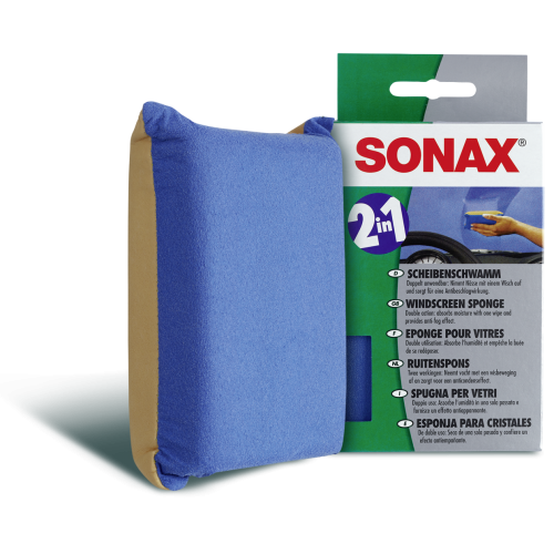 Sonax ScheibenSchwamm 2in1 mit Antibeschlag Wirkung