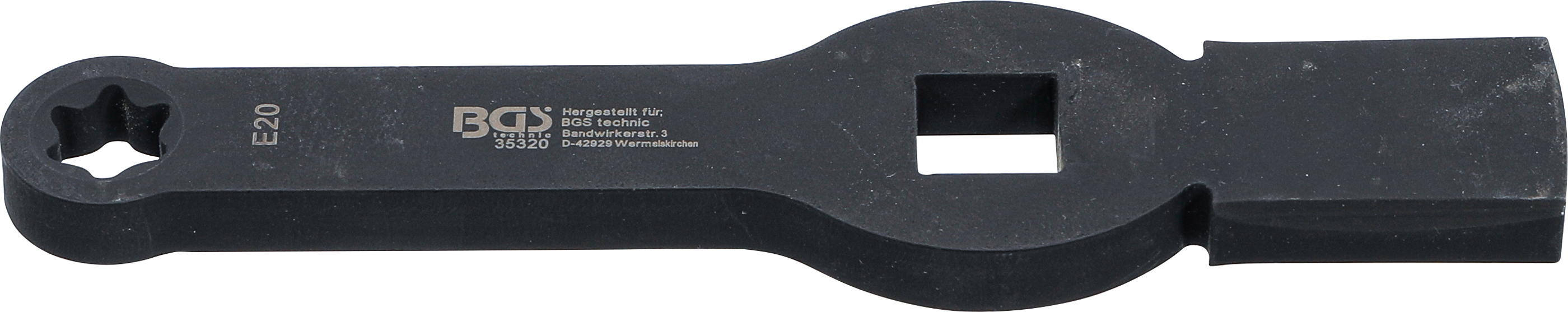 BGS Schlag-Ringschlüssel | E-Profil (für Torx) | mit 2 Schlagflächen | SW E20