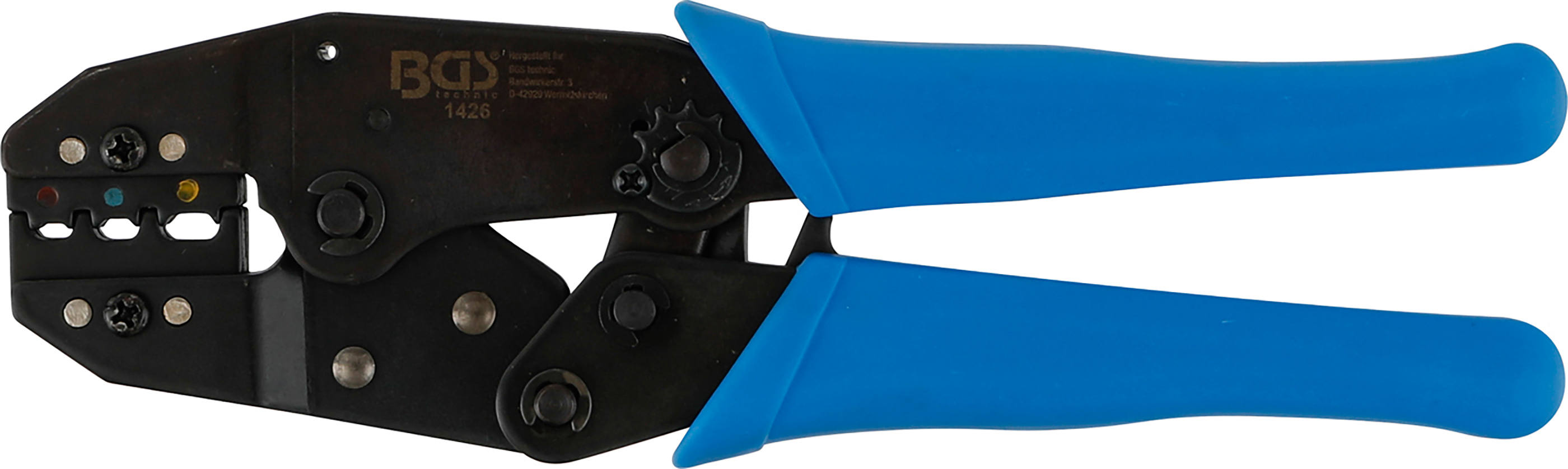 BGS Kabelschuhzange mit Ratschenfunktion | für isolierte Kabelverbinder 0,5 - 6 mm²