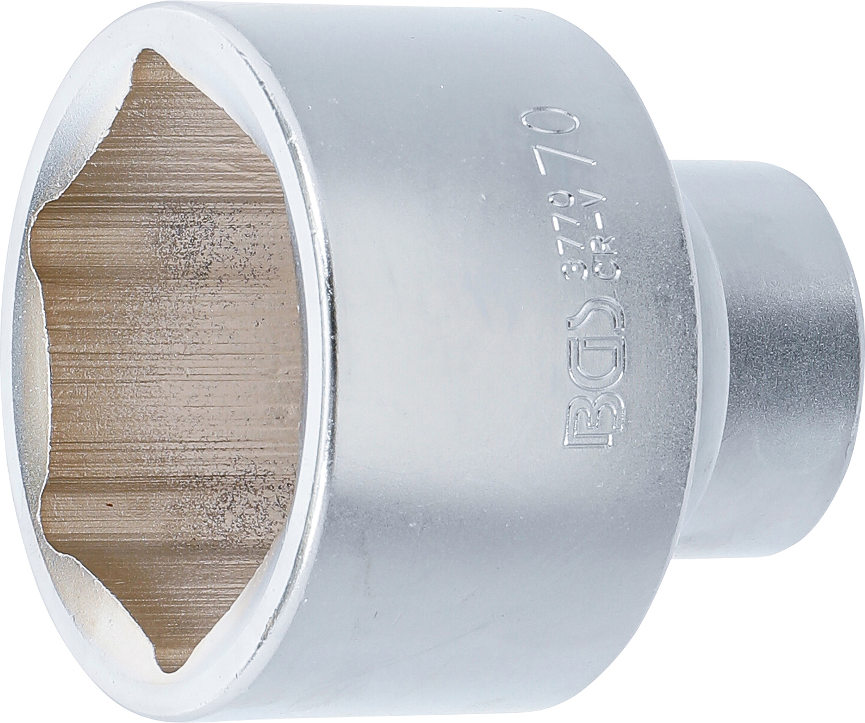 BGS Steckschlüssel-Einsatz Sechskant | Antrieb Innenvierkant 25 mm (1") | SW 70 mm