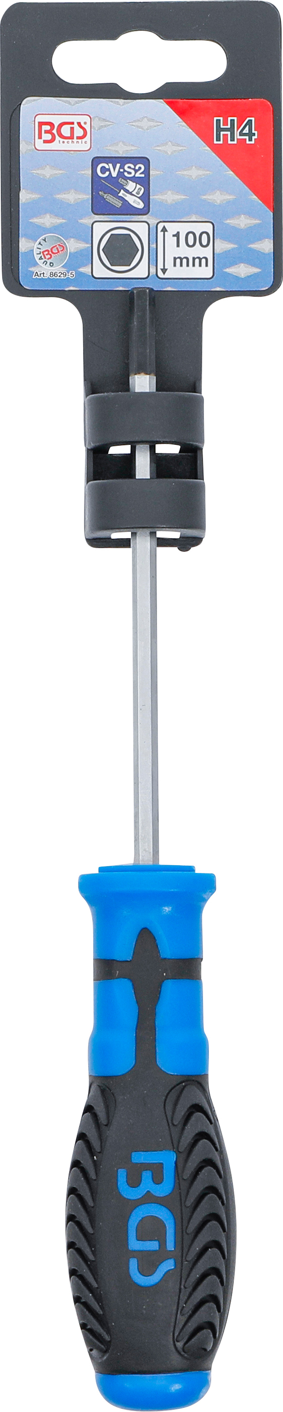 BGS Schraubendreher | Innensechskant 4 mm | Klingenlänge 100 mm