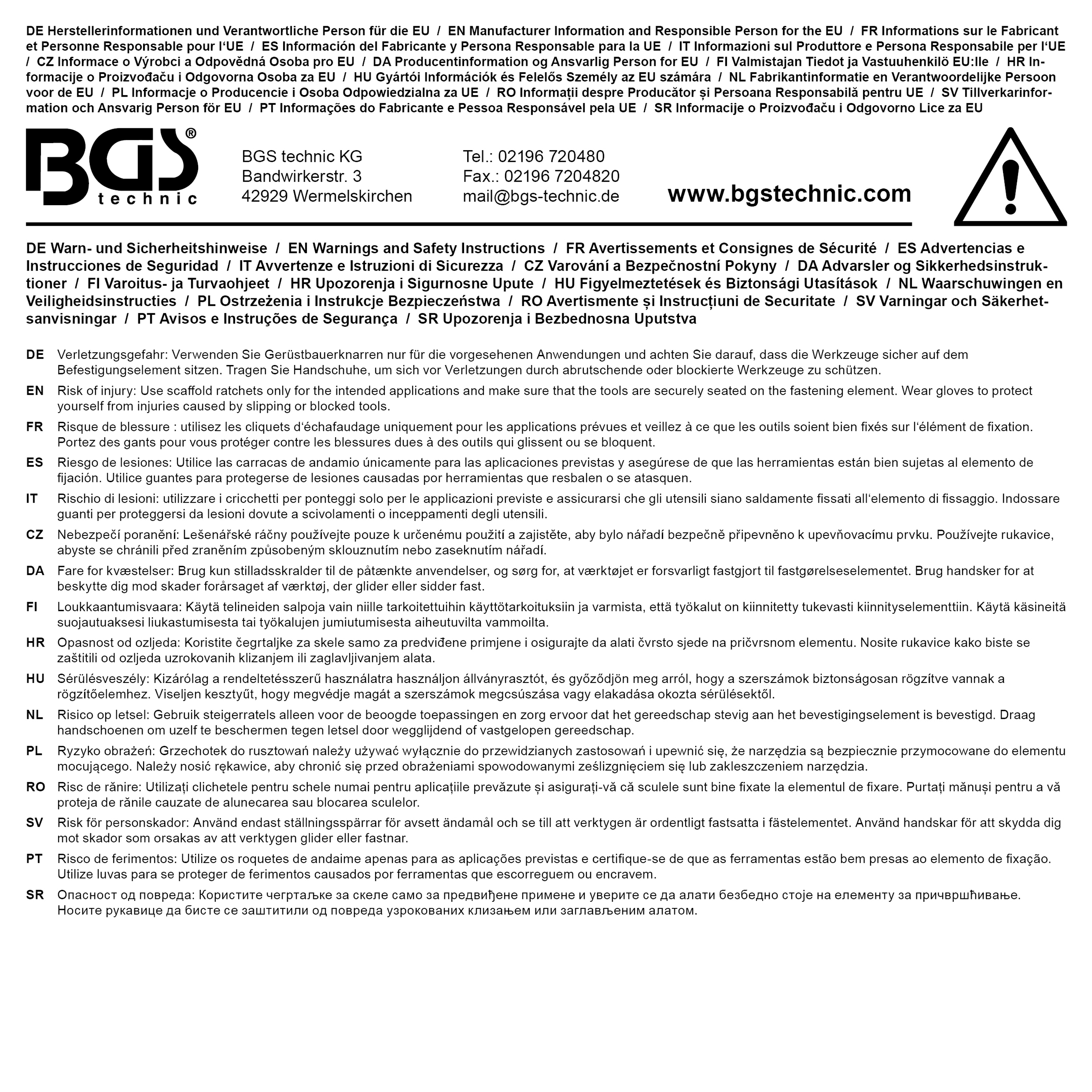 BGS Gerüstbauer-Knarre | 4-in-1 | SW 19 x 22 mm