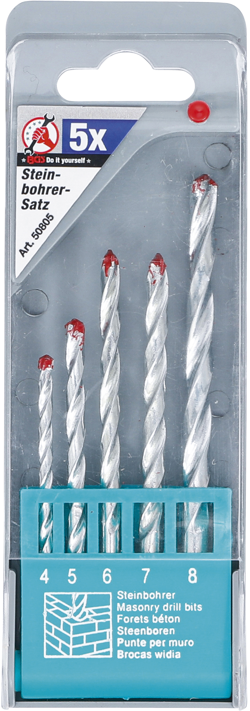 BGS Steinbohrer-Satz | 4 - 8 mm | 5-tlg.