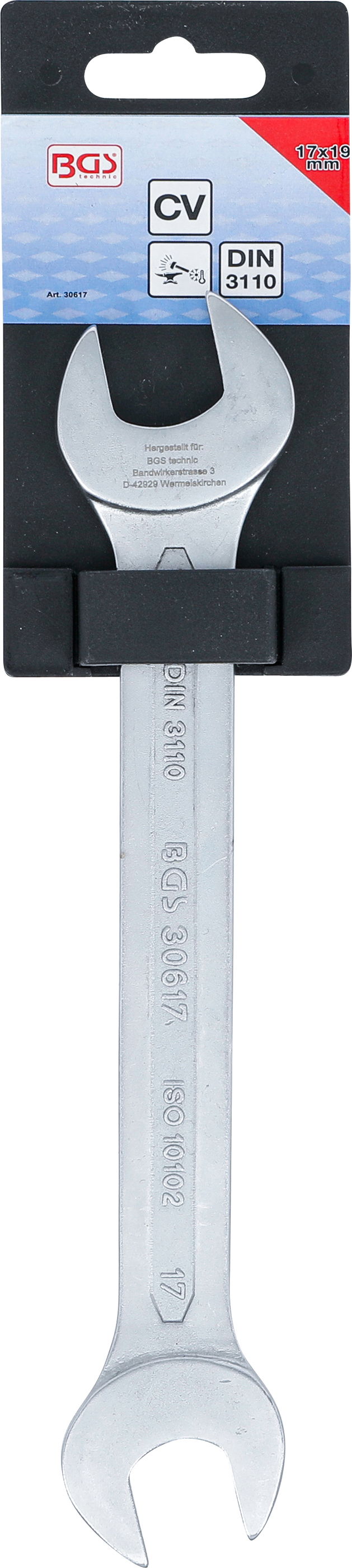 BGS Doppel-Maulschlüssel | SW 17 x 19 mm