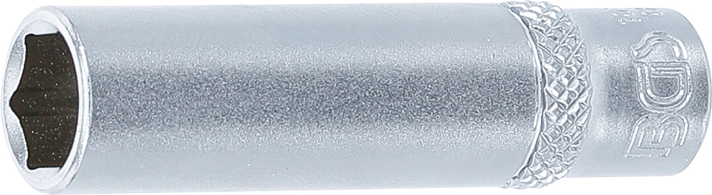 BGS Steckschlüssel-Einsatz Sechskant, tief | Antrieb Innenvierkant 6,3 mm (1/4") | SW 9 mm