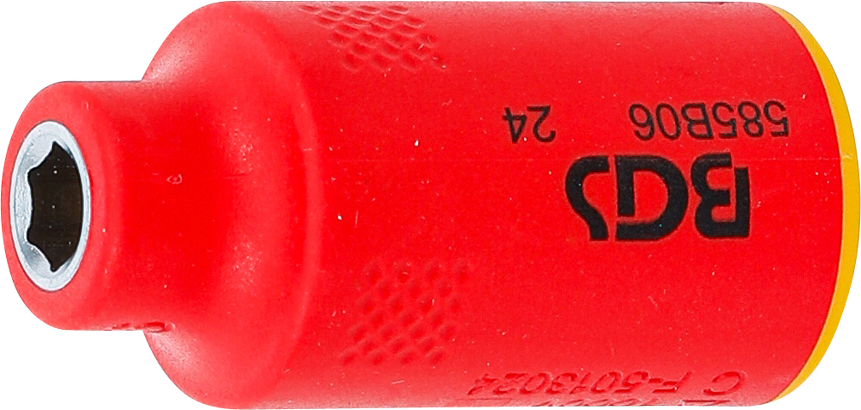 BGS VDE-Steckschlüssel-Einsatz Sechskant | Antrieb Innenvierkant 10 mm (3/8") | SW 6 mm