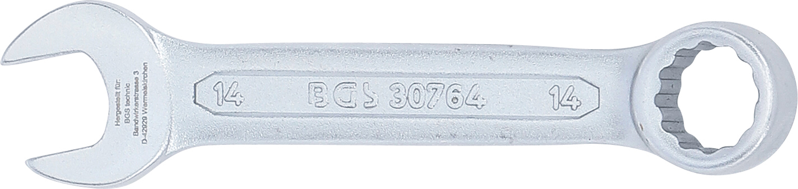 BGS Maul-Ringschlüssel, extra kurz | SW 14 mm