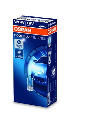 Osram Cool Blue Intense Blau Glassockel 12V 5W W5W W2,1X9,5D 10er Pack