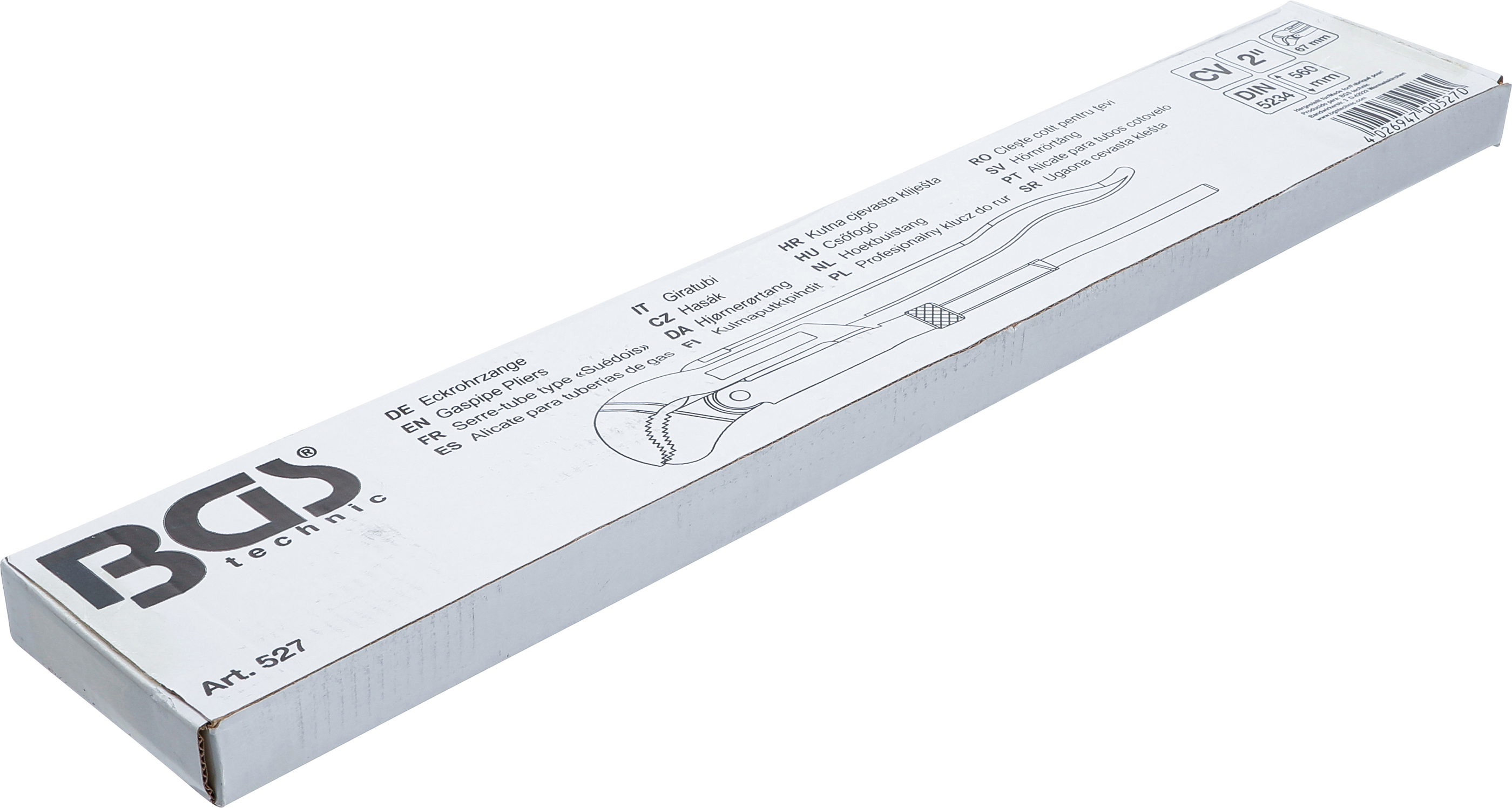 BGS Eckrohrzange | 2" | 3-Punkt-Haftung