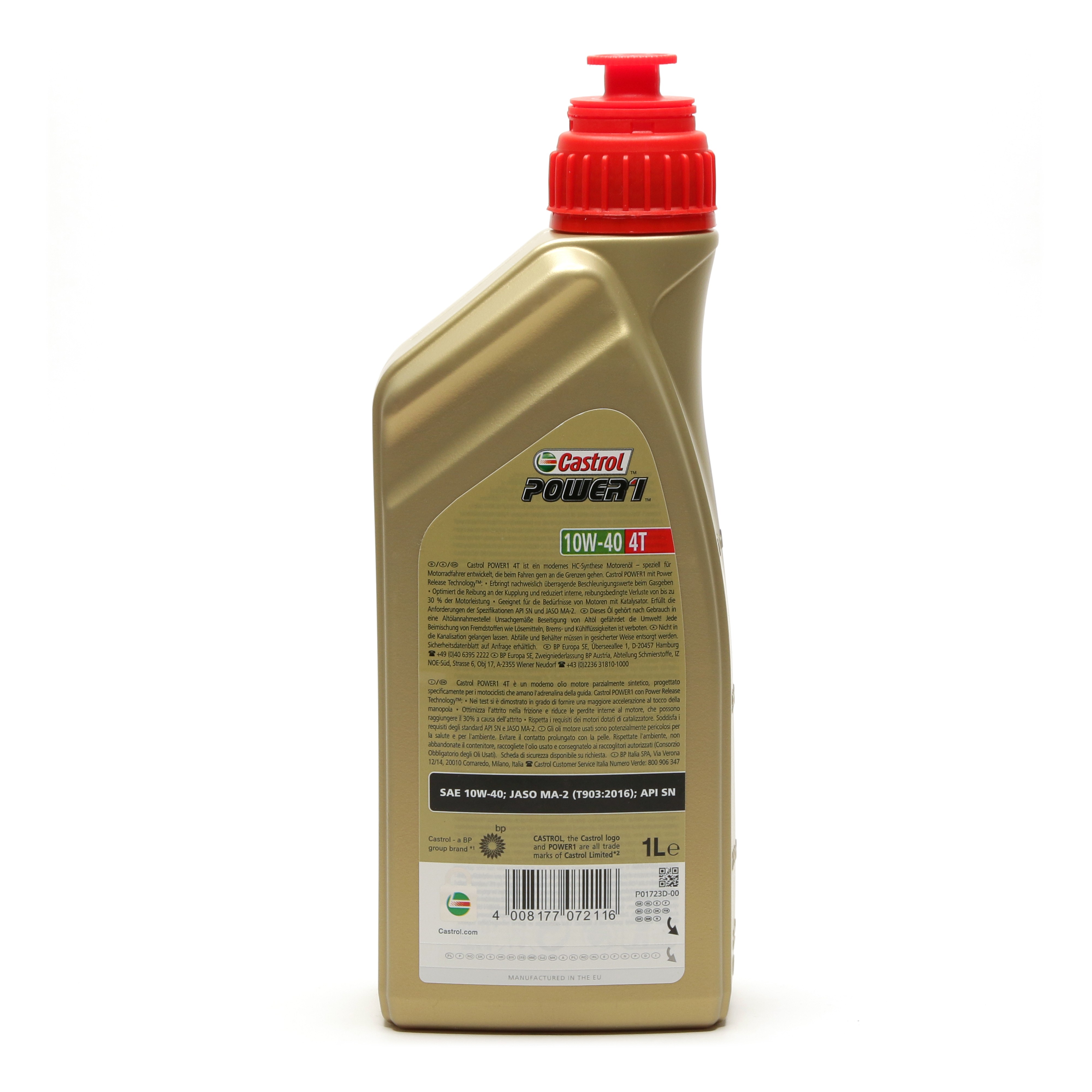 10W-40 Castrol Power 1 Motorrad 4-Takt Motoröl 1 Liter