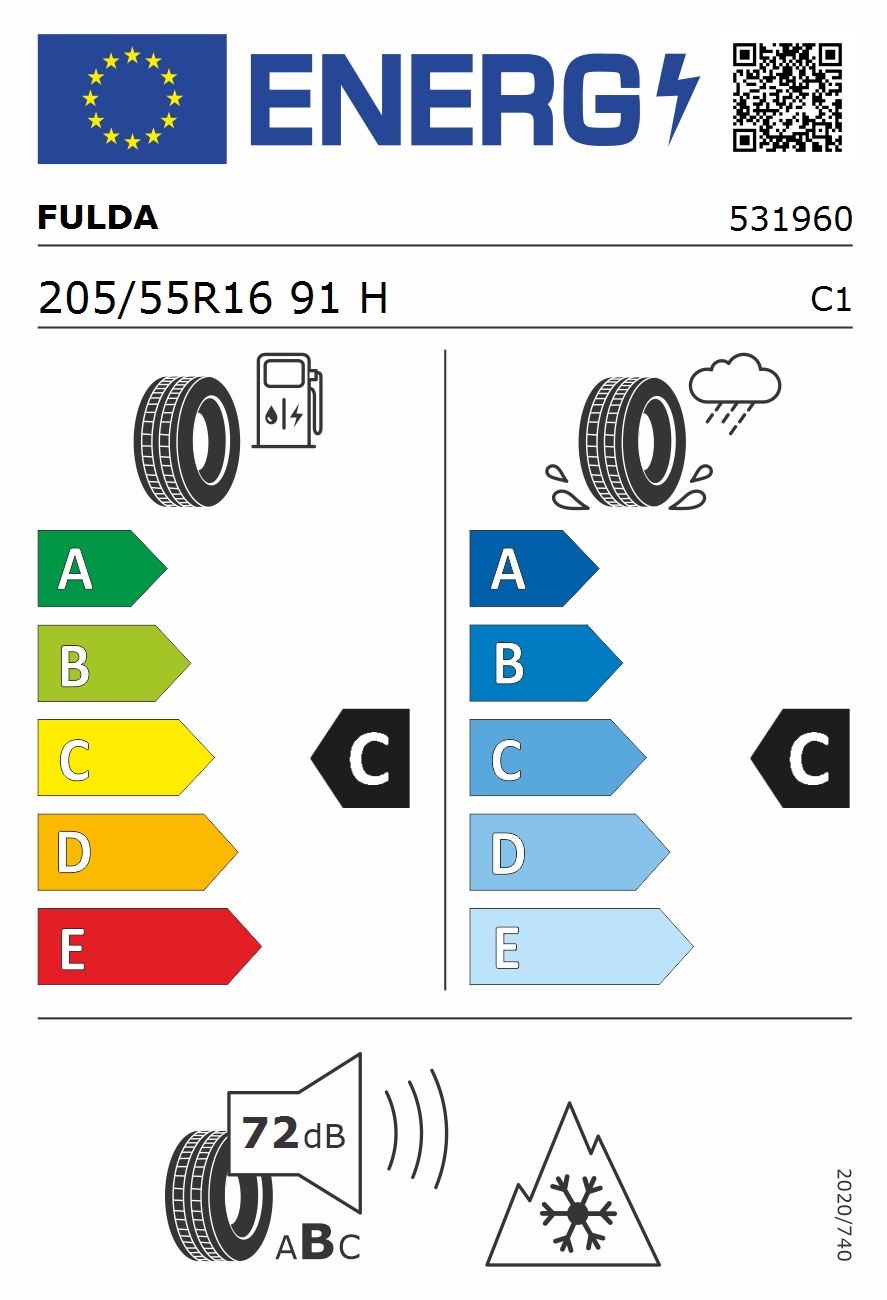 205/55R16 91H Fulda Kristall Control HP 2 M+S Winterreifen