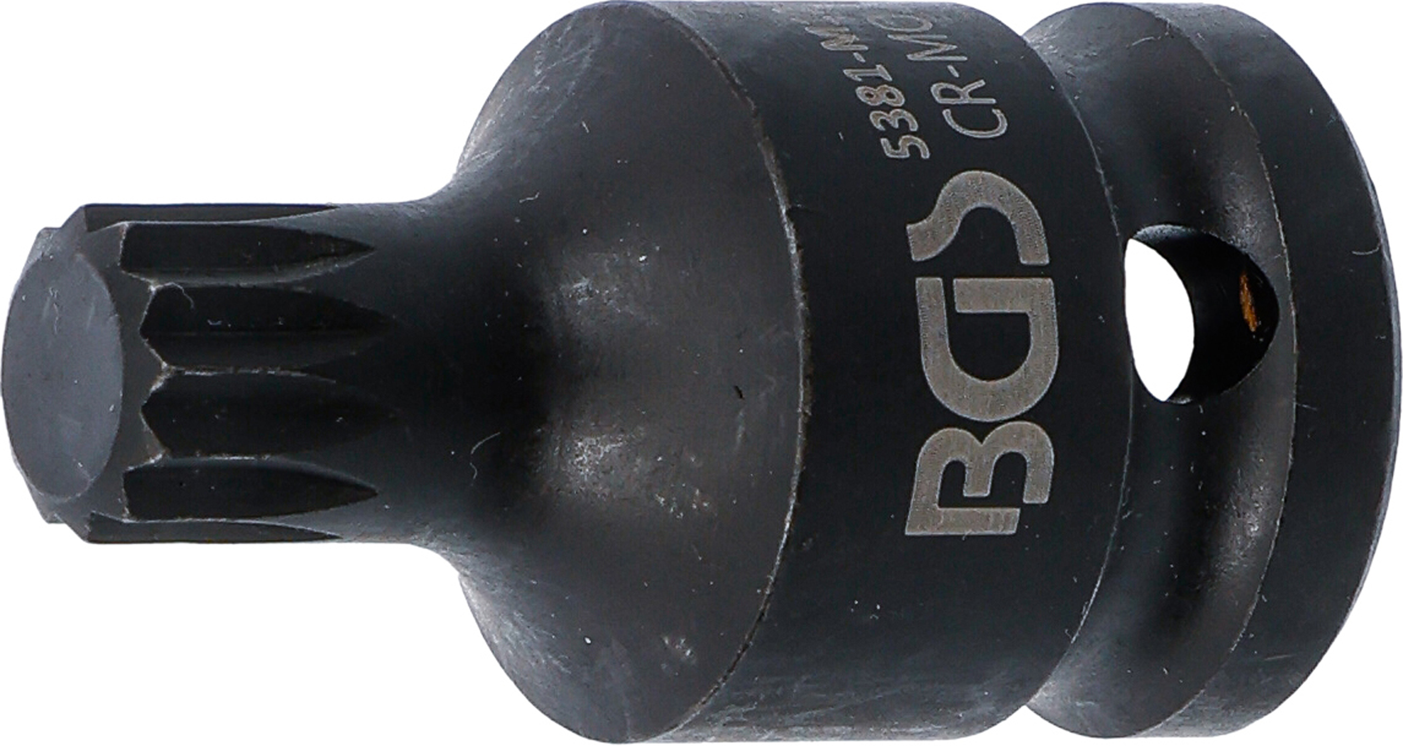 BGS Kraft-Bit-Einsatz | Länge 43 mm | Antrieb Innenvierkant 12,5 mm (1/2") | Innenvielzahn (für XZN) M12