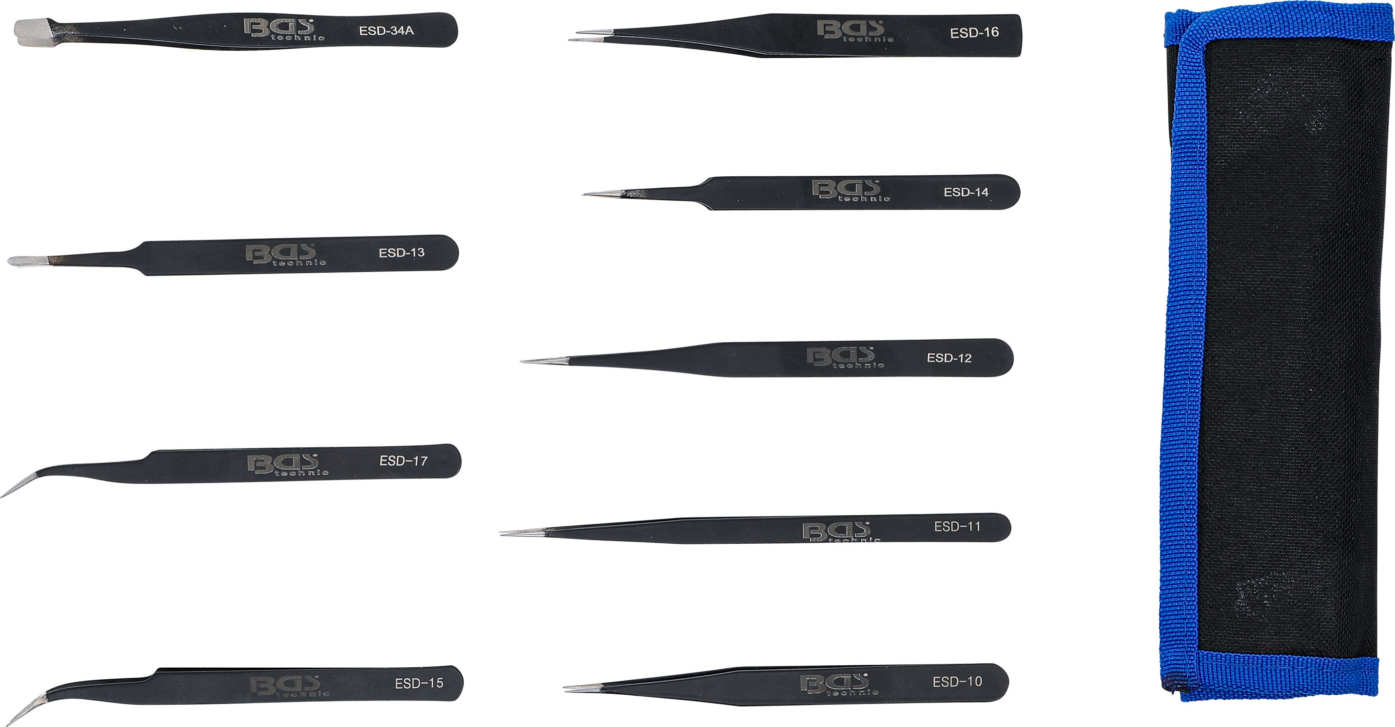 BGS Edelstahl-Pinzetten-Satz | 9-tlg.