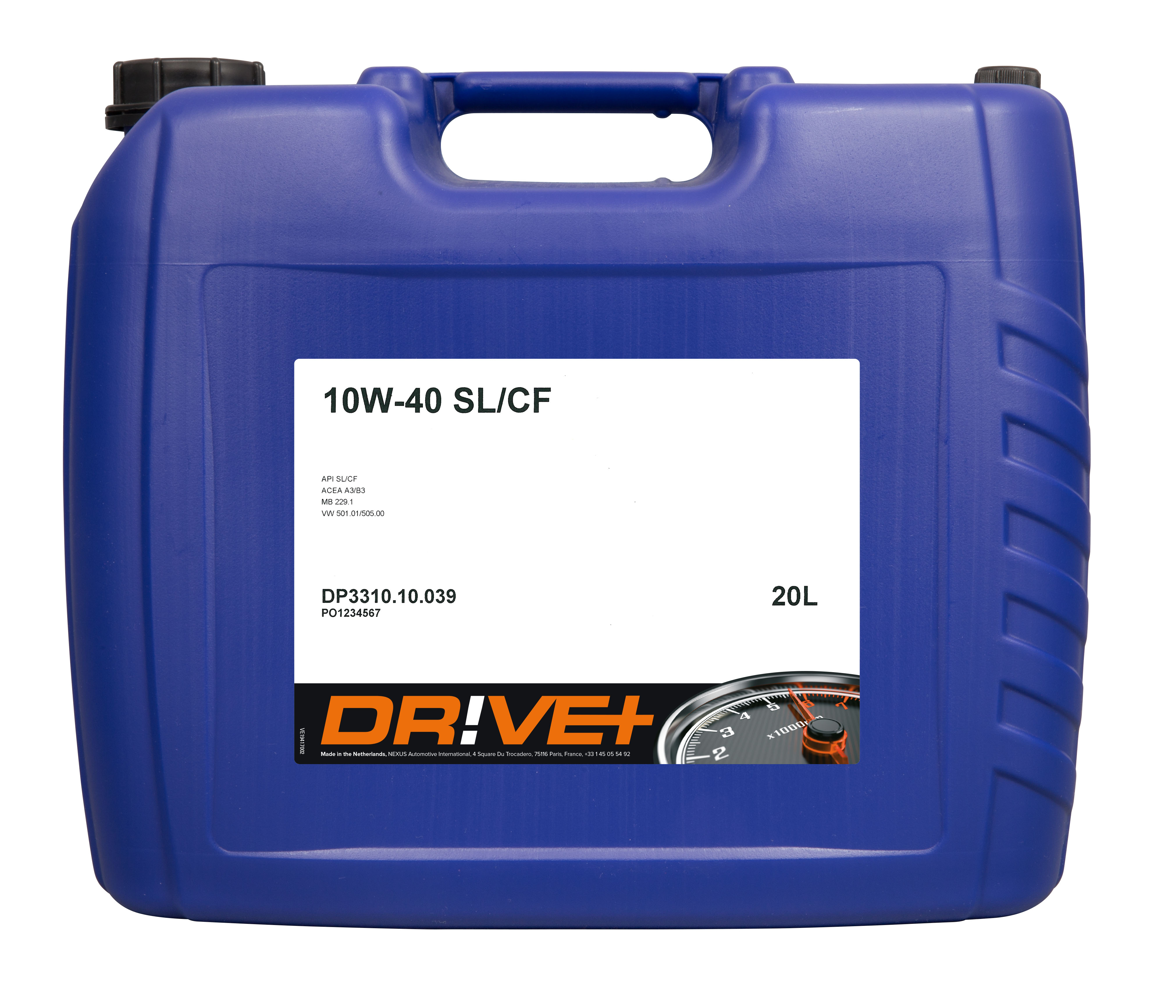 10W-40 Drive+ SL/CF Semi Synthetic Motoröl 20 Liter