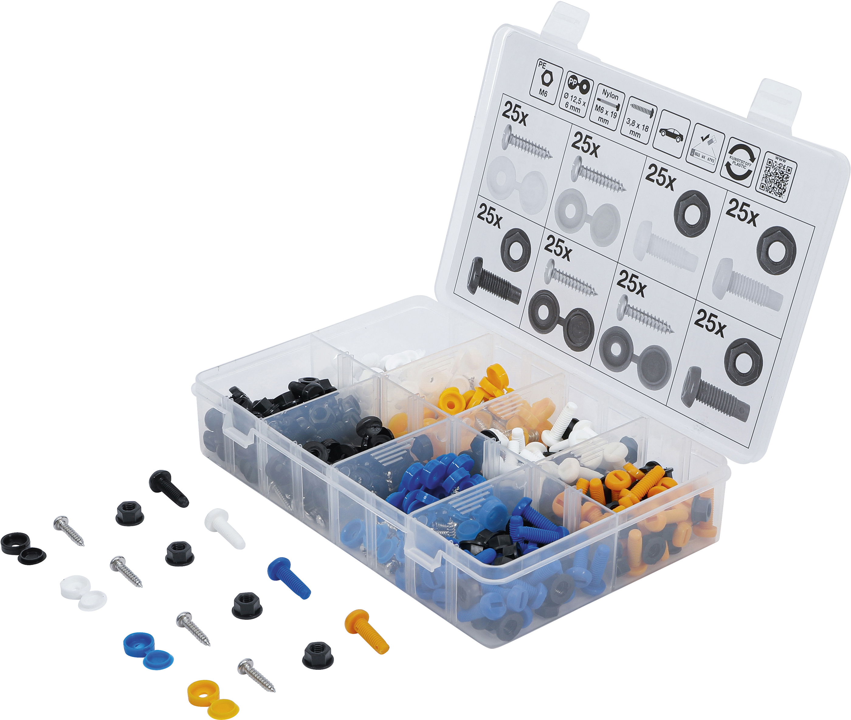 BGS Schrauben-, Muttern- und Abdeckkappen-Sortiment | 400-tlg.