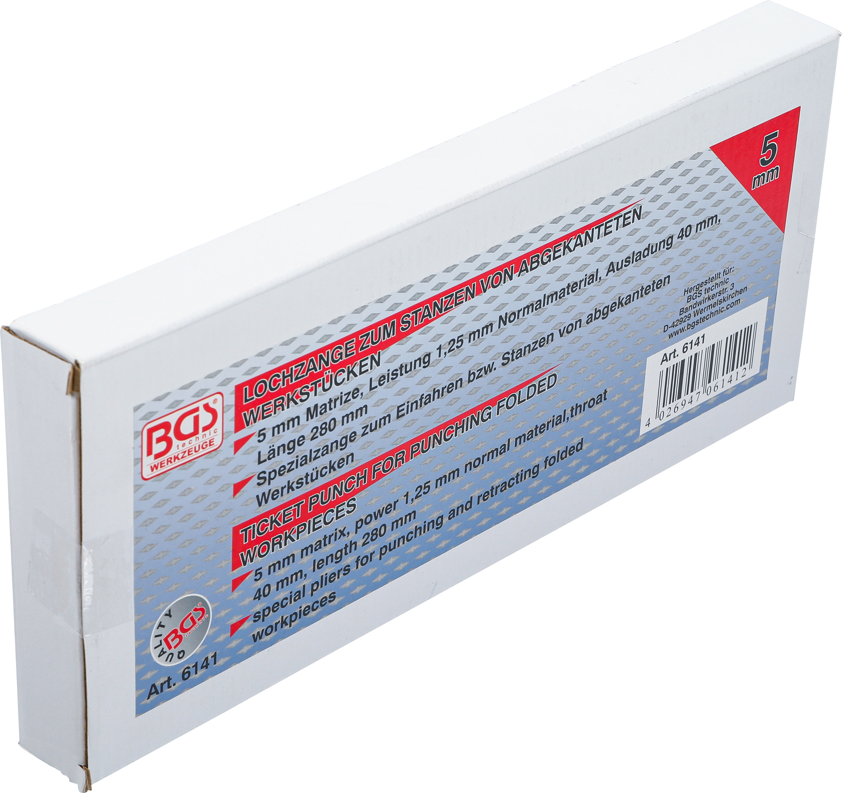 BGS Lochzange zum Stanzen von abgekanteten Werkstücken