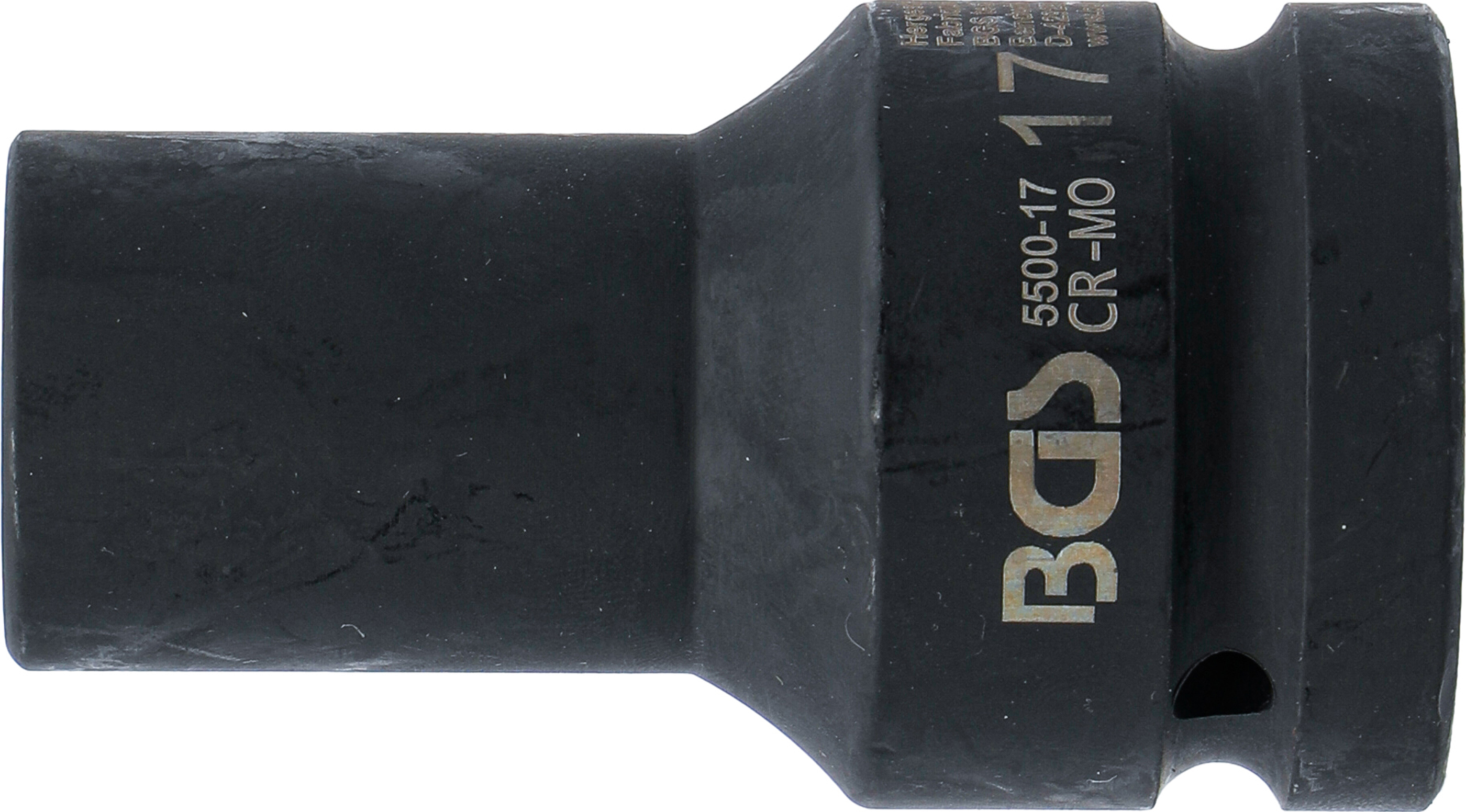 BGS Kraft-Steckschlüssel-Einsatz Sechskant, tief | Antrieb Innenvierkant 25 mm (1") | SW 17 mm