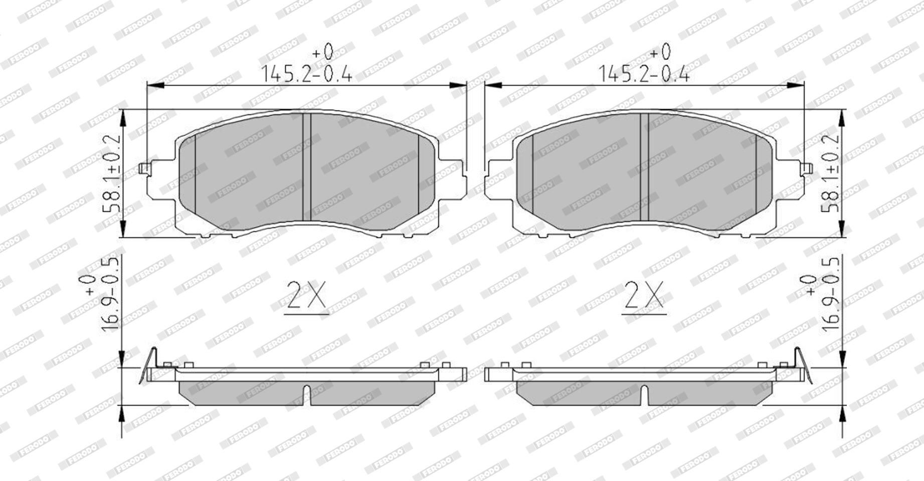 Bremsbelagsatz, Scheibenbremse