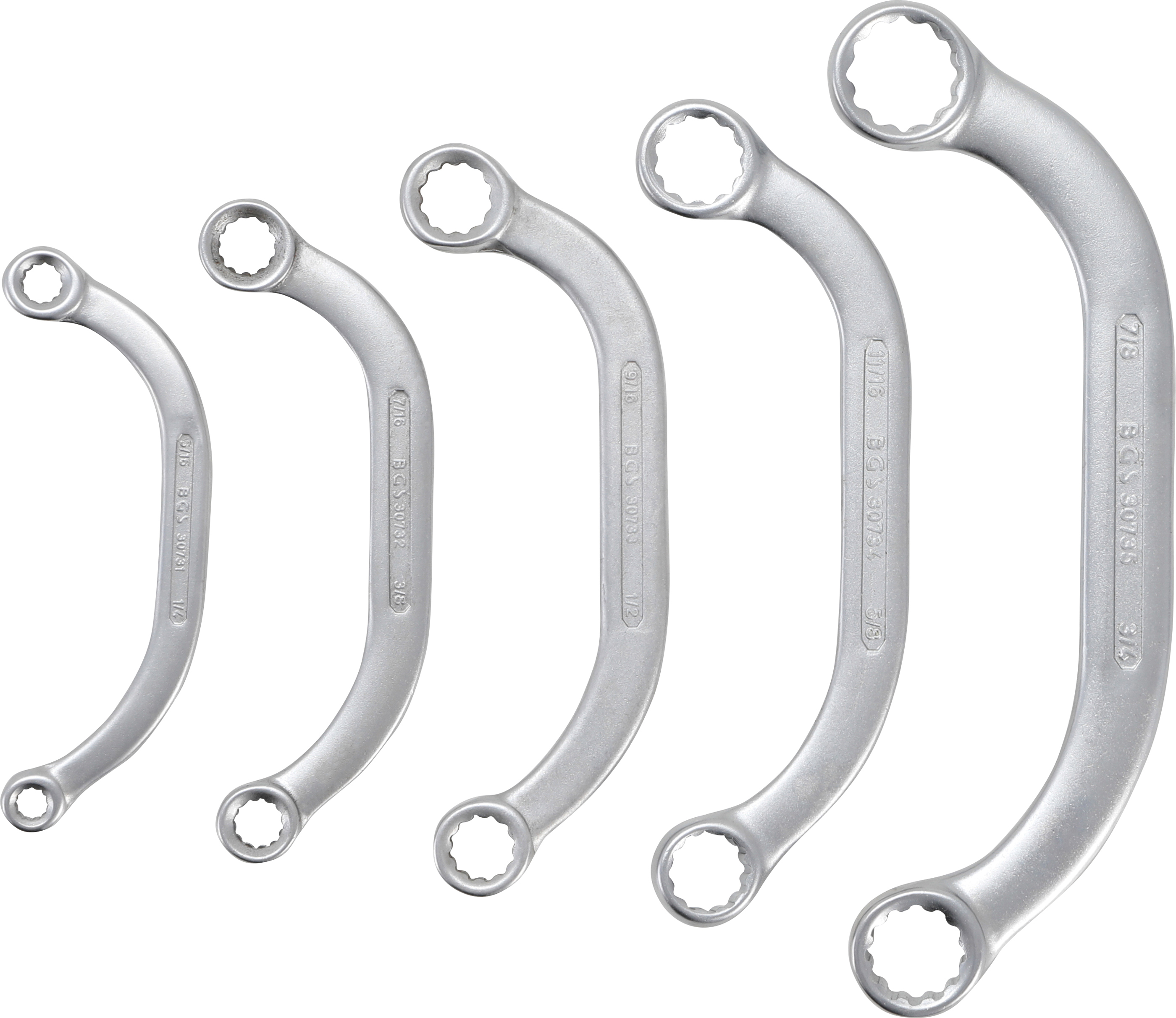 BGS Starter- und Blockschlüssel-Satz | Zollgrößen | SW 1/4" - 7/8" | 5-tlg.