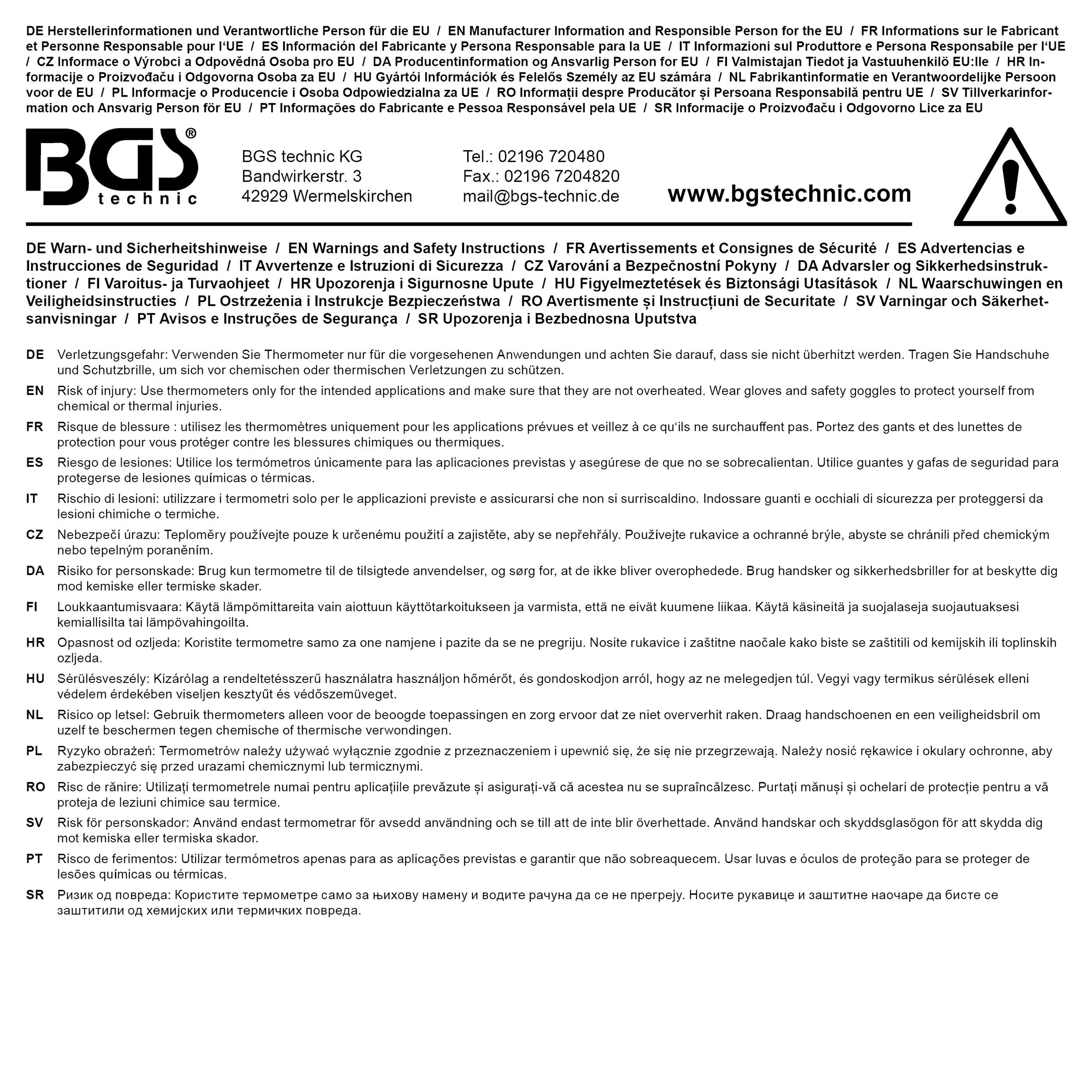 BGS Digital-Laserthermometer | -50 °C bis +500 °C