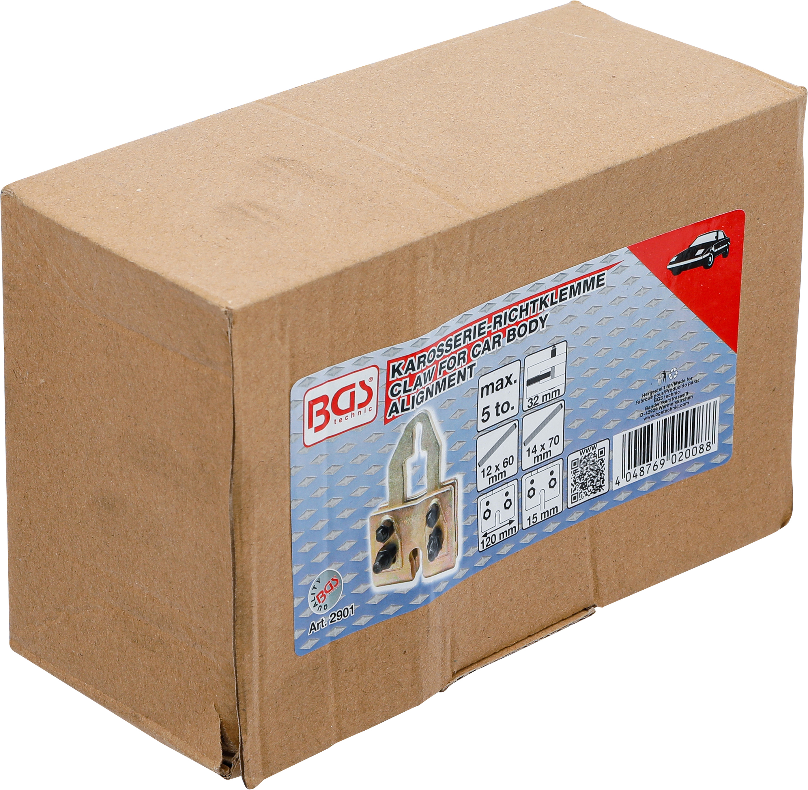 BGS Karosserie-Richtklemme | 120 mm | eine Zugrichtung | max. 5 t