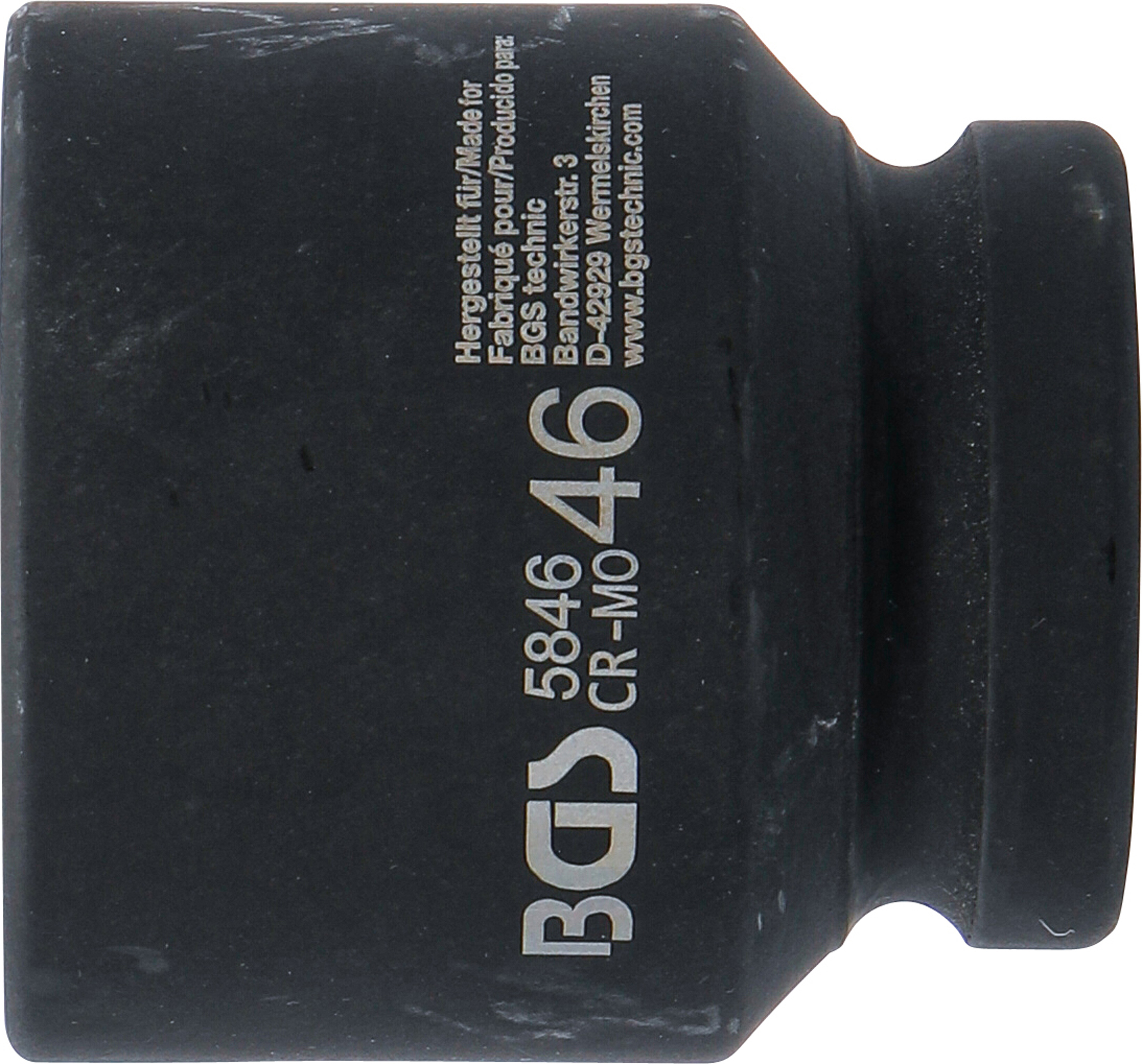 BGS Kraft-Steckschlüssel-Einsatz Sechskant | Antrieb Innenvierkant 25 mm (1") | SW 46 mm