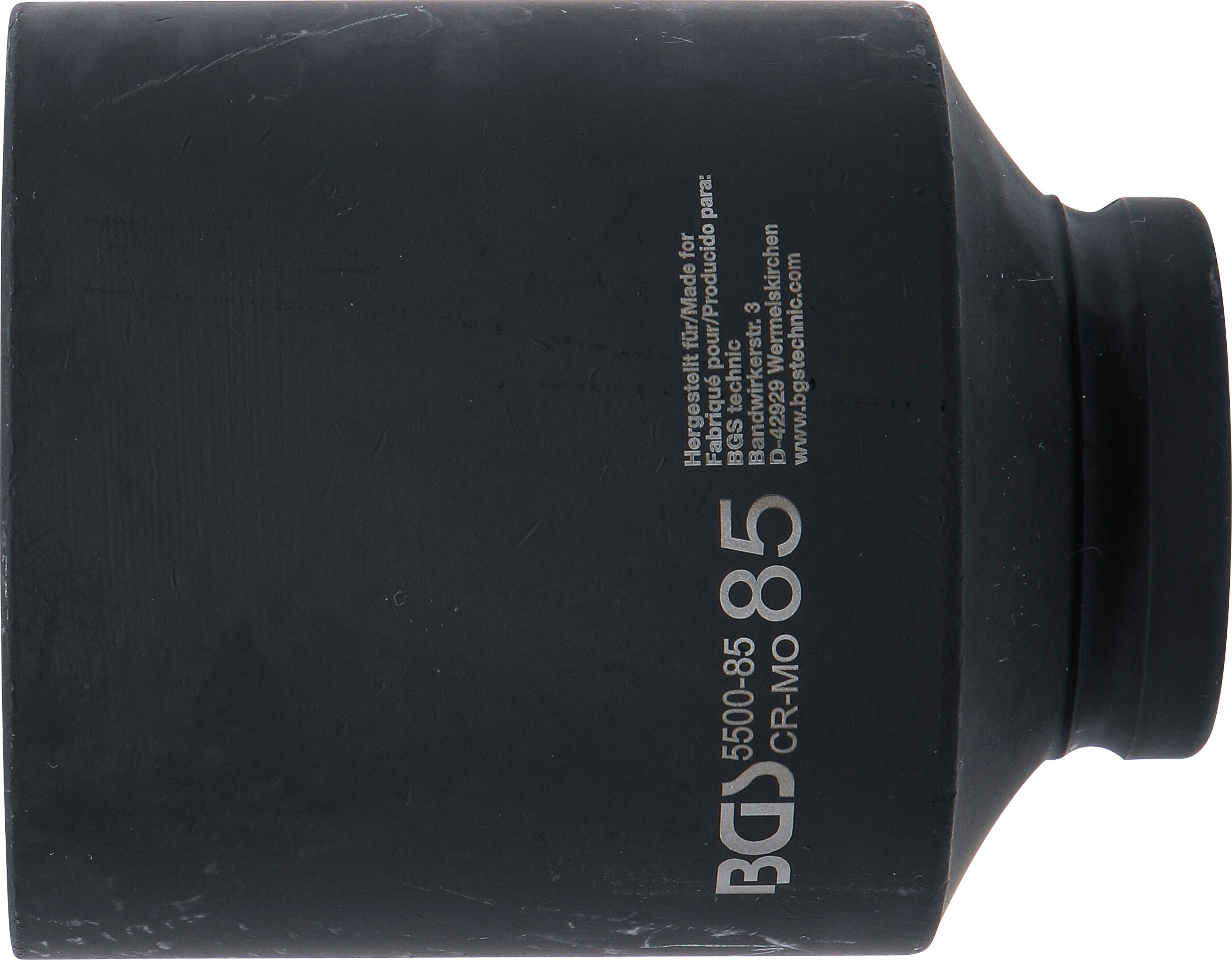 BGS Kraft-Steckschlüssel-Einsatz Sechskant, tief | Antrieb Innenvierkant 25 mm (1") | SW 85 mm