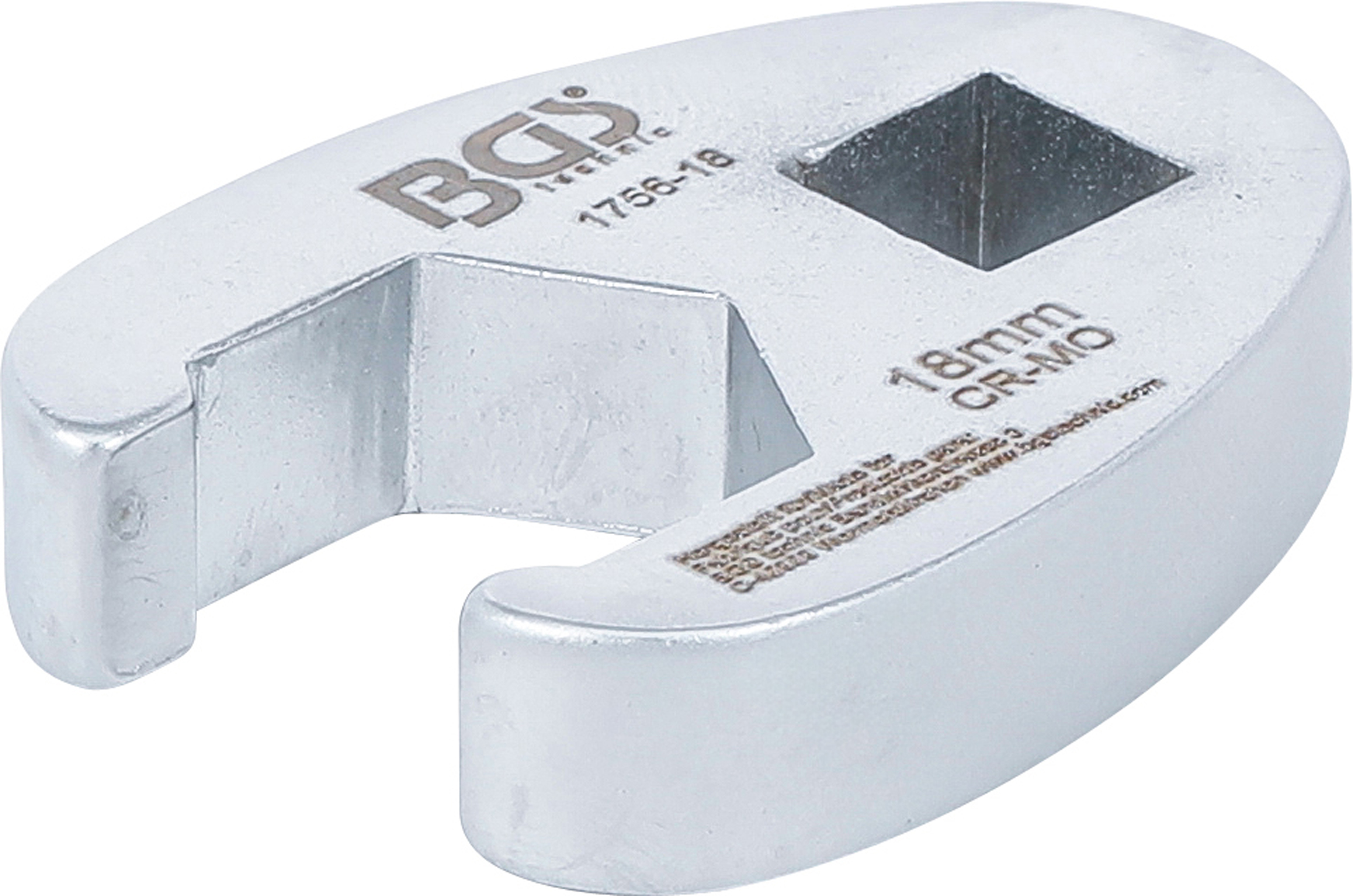 BGS Hahnenfußschlüssel | Antrieb Innenvierkant 10 mm (3/8") | SW 18 mm