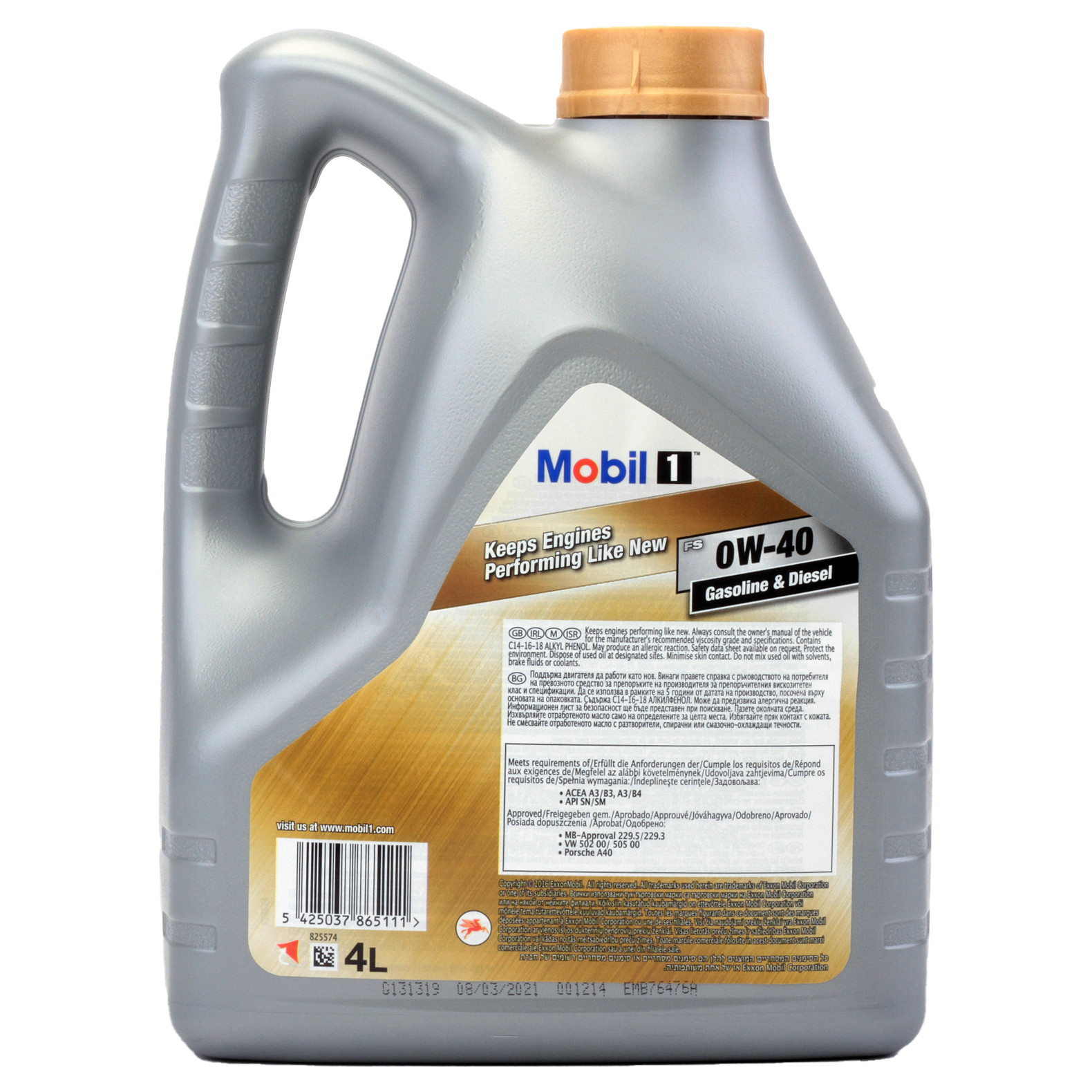 0W-40 Mobil 1 FS (ehem. New Life) Motoröl 4 Liter