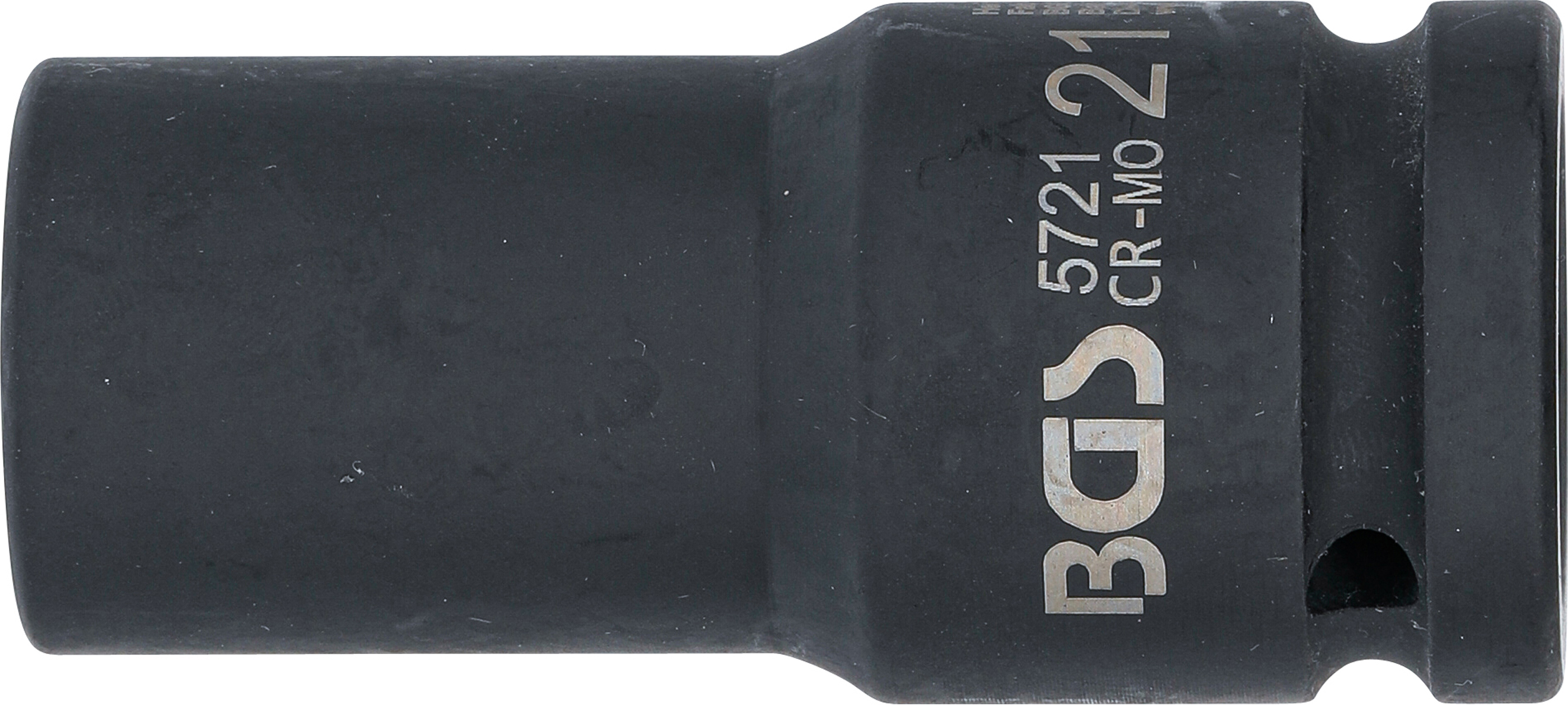 BGS Kraft-Steckschlüssel-Einsatz Sechskant, tief | Antrieb Innenvierkant 20 mm (3/4") | SW 21 mm