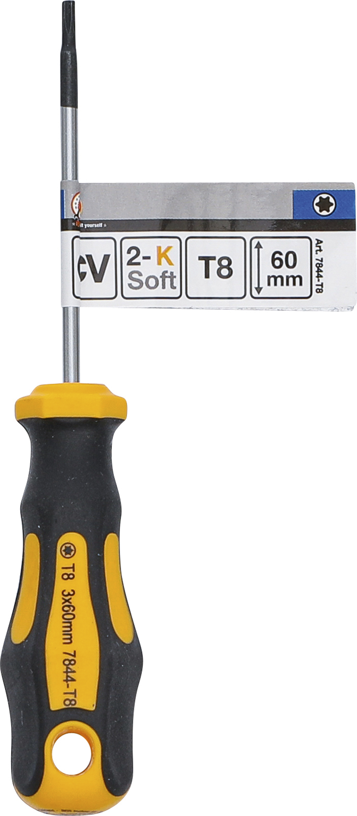 BGS Schraubendreher | T-Profil (für Torx) T8 | Klingenlänge 60 mm