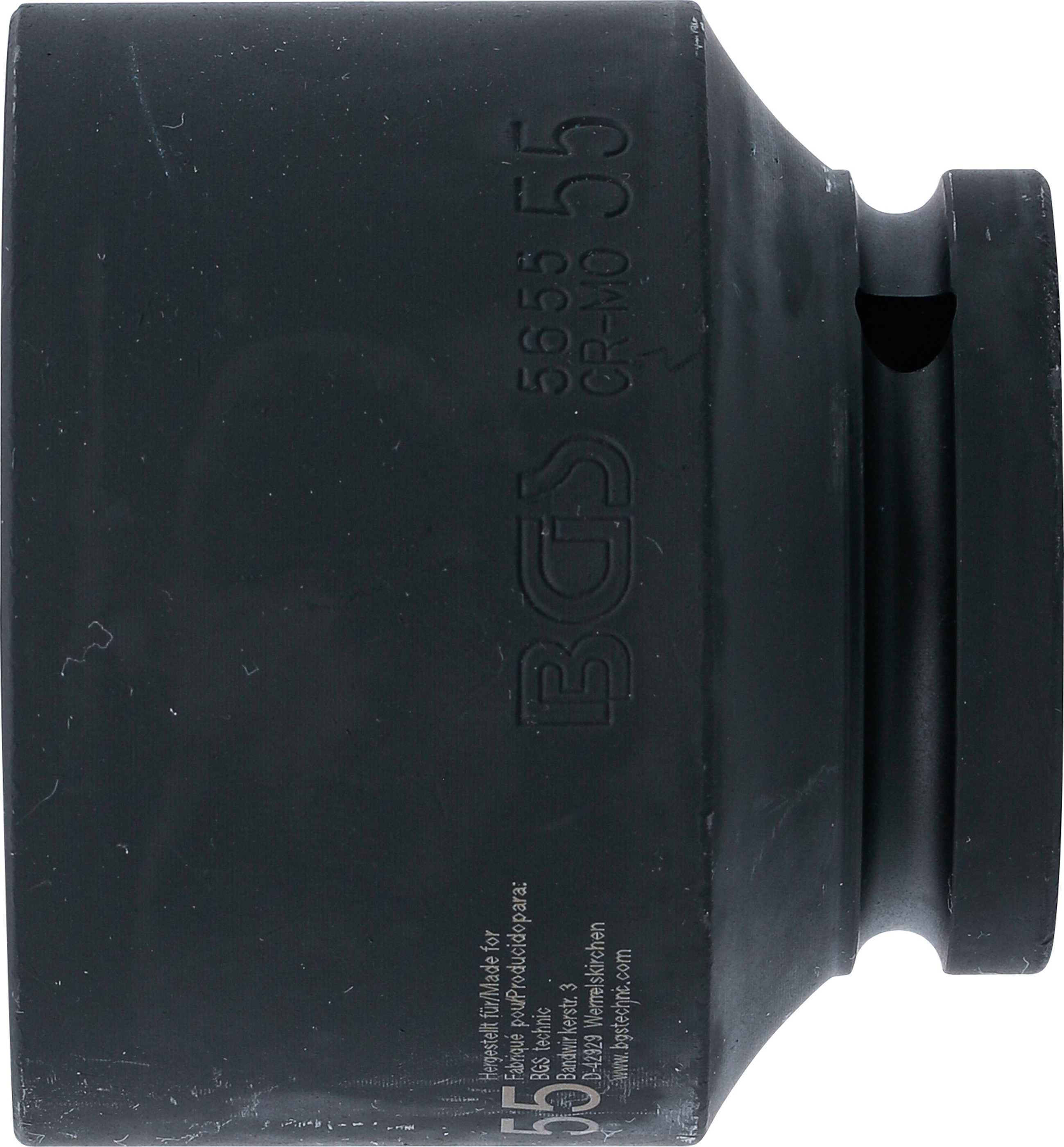 BGS Kraft-Steckschlüssel-Einsatz Sechskant | Antrieb Innenvierkant 20 mm (3/4") | SW 55 mm