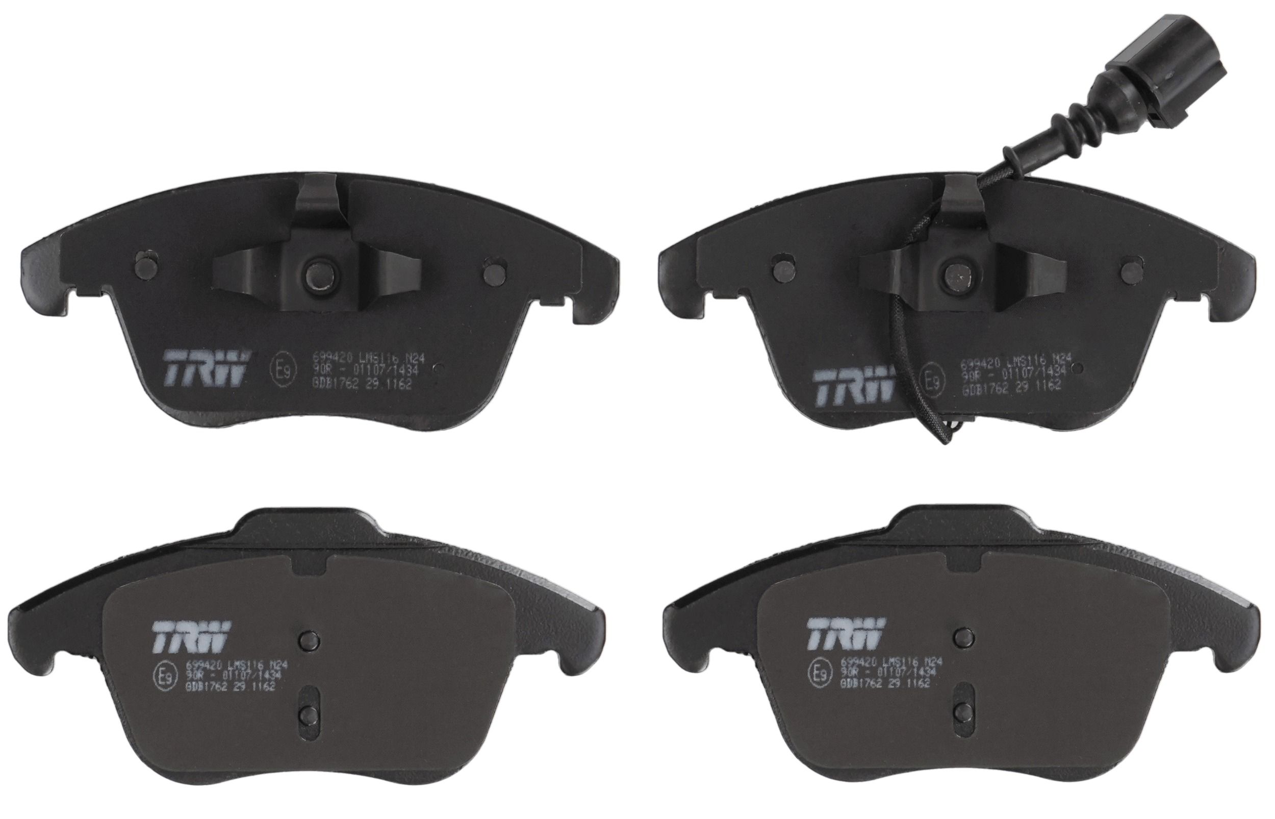 Bremsbelagsatz, Scheibenbremse