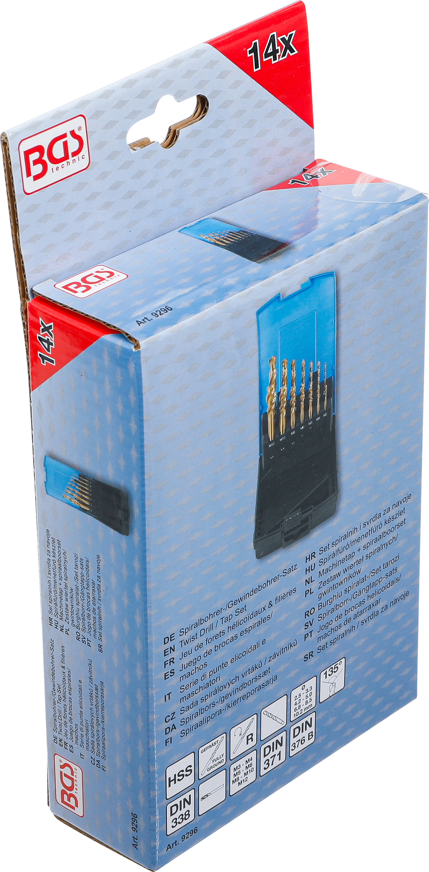 BGS Spiralbohrer-/Gewindebohrer-Satz | 14-tlg.