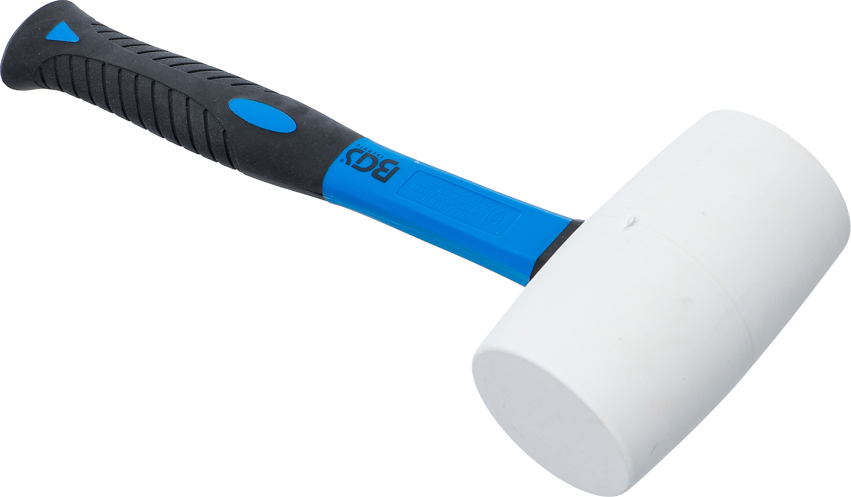 BGS Gummihammer | Fiberglasstiel | weißer Kopf | Ø 64 mm | 750 g