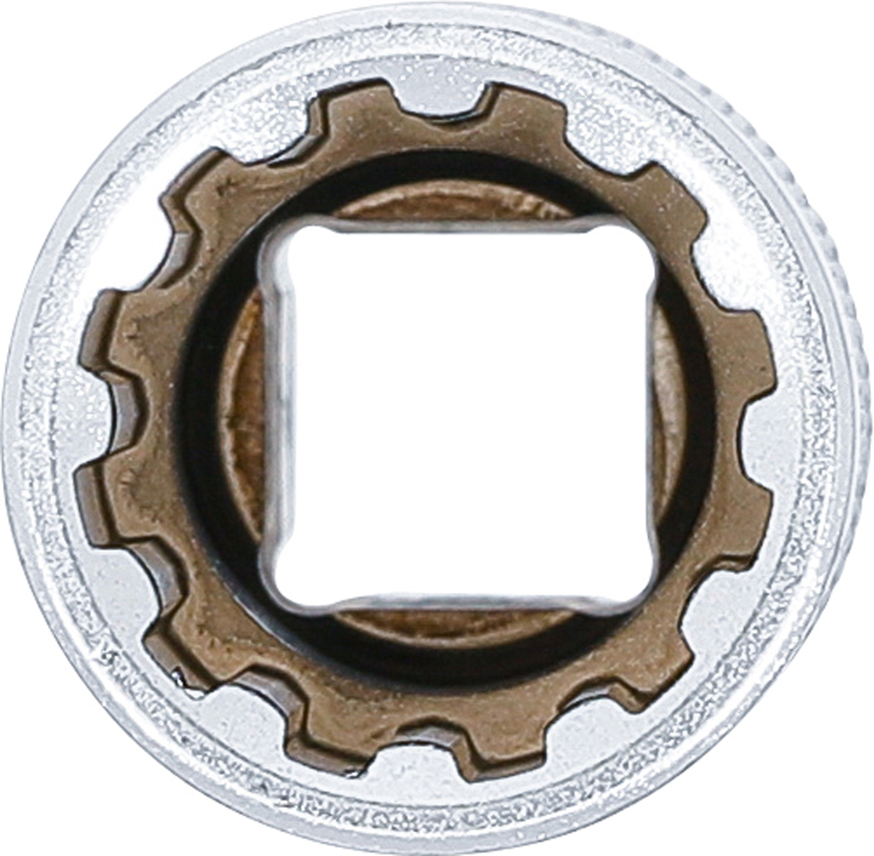 BGS Steckschlüssel-Einsatz Gear Lock, tief | Antrieb Innenvierkant 10 mm (3/8") | SW 15 mm